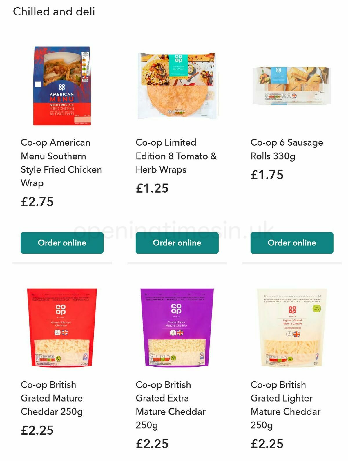 Co-op Food Offers from 10 January