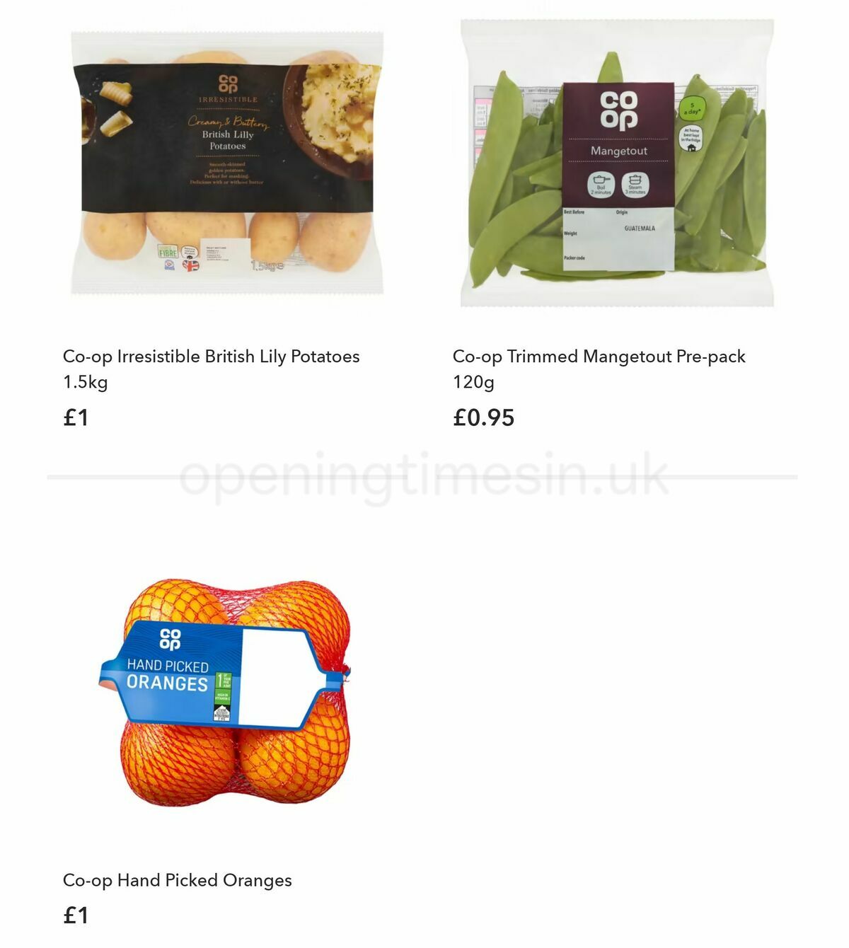 Co-op Food Offers from 25 January