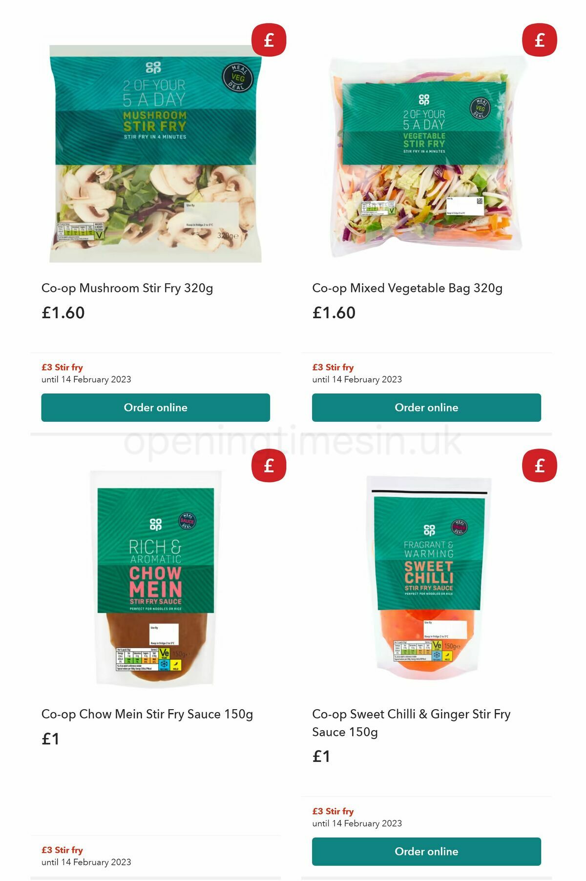 Co-op Food Offers from 25 January