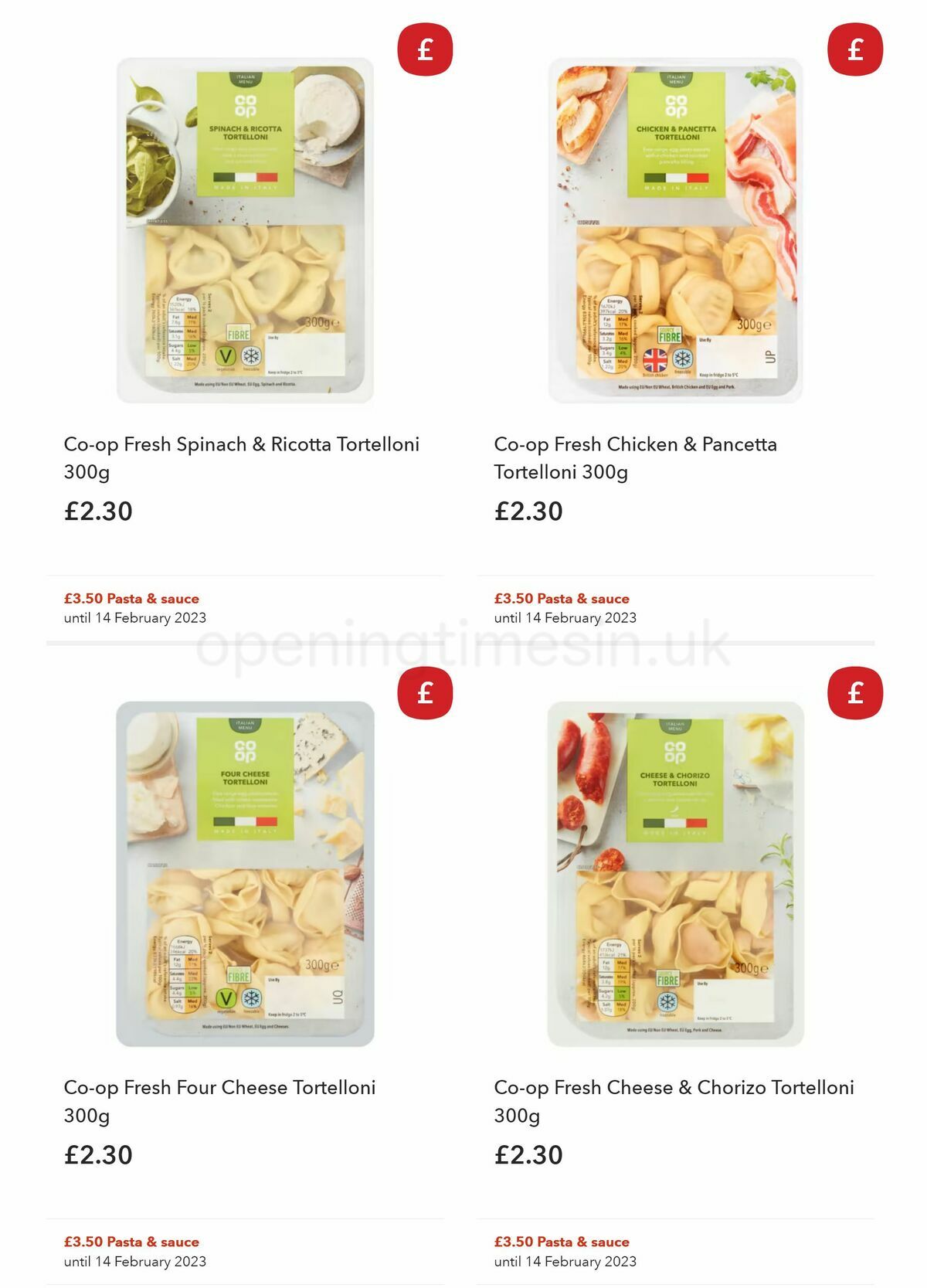 Co-op Food Offers from 25 January