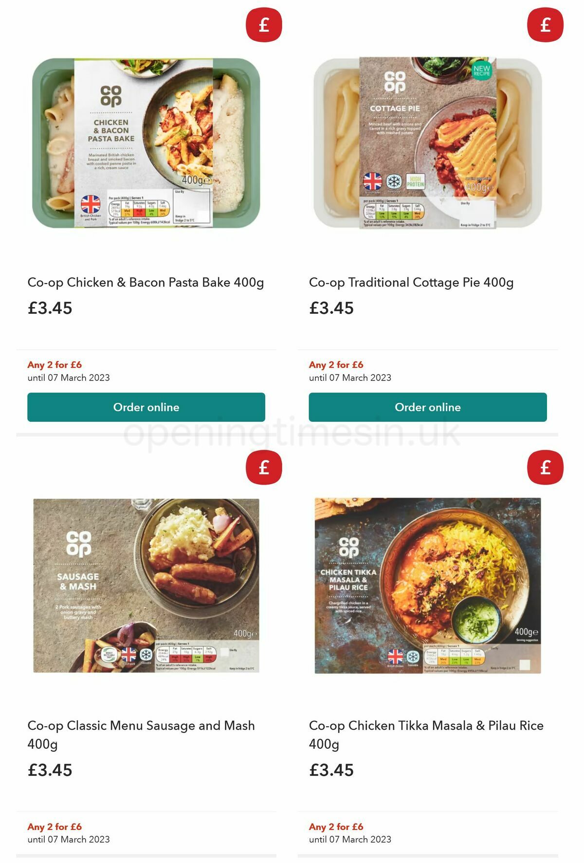 Co-op Food Offers from 14 February
