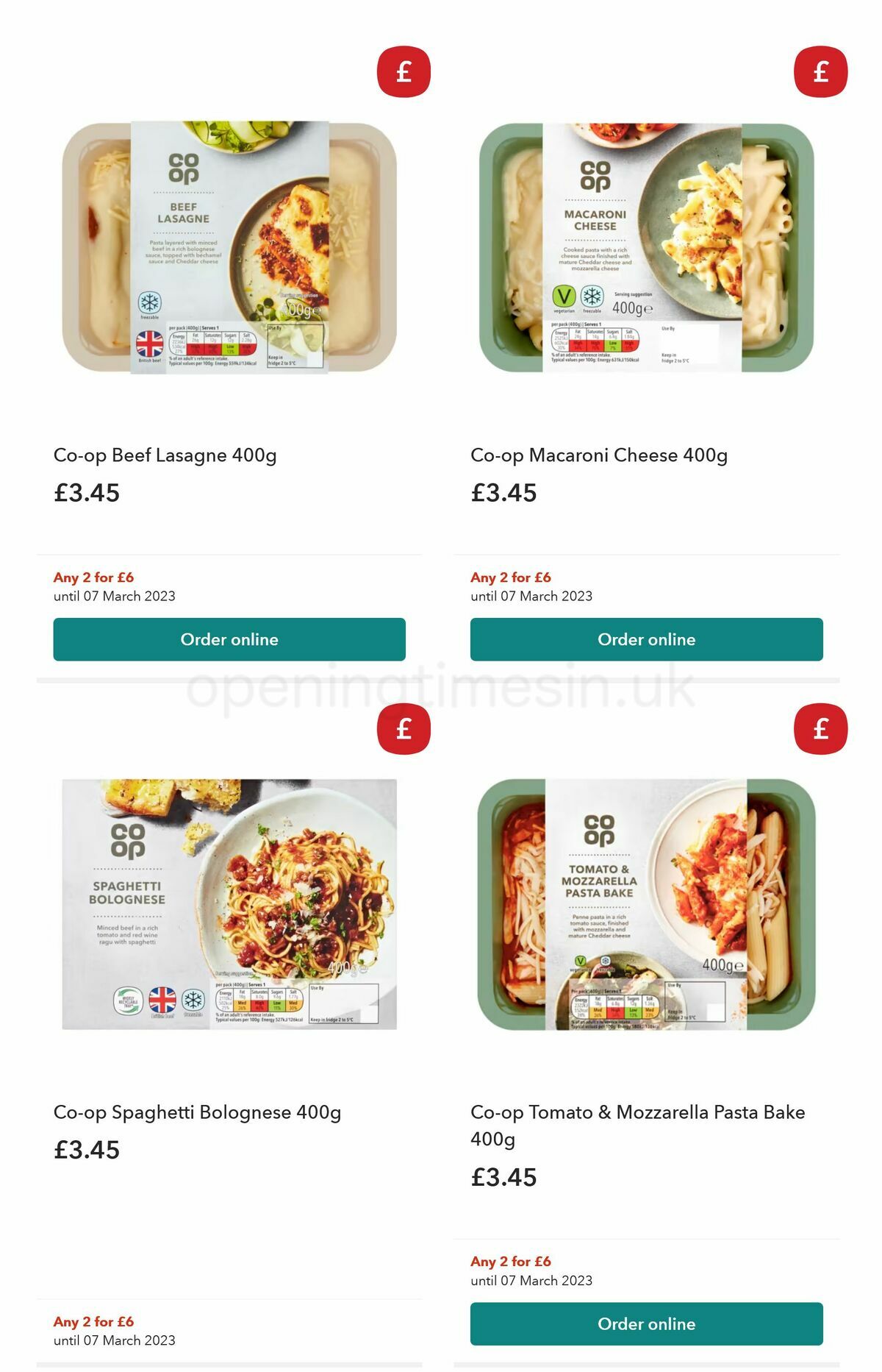Co-op Food Offers from 14 February