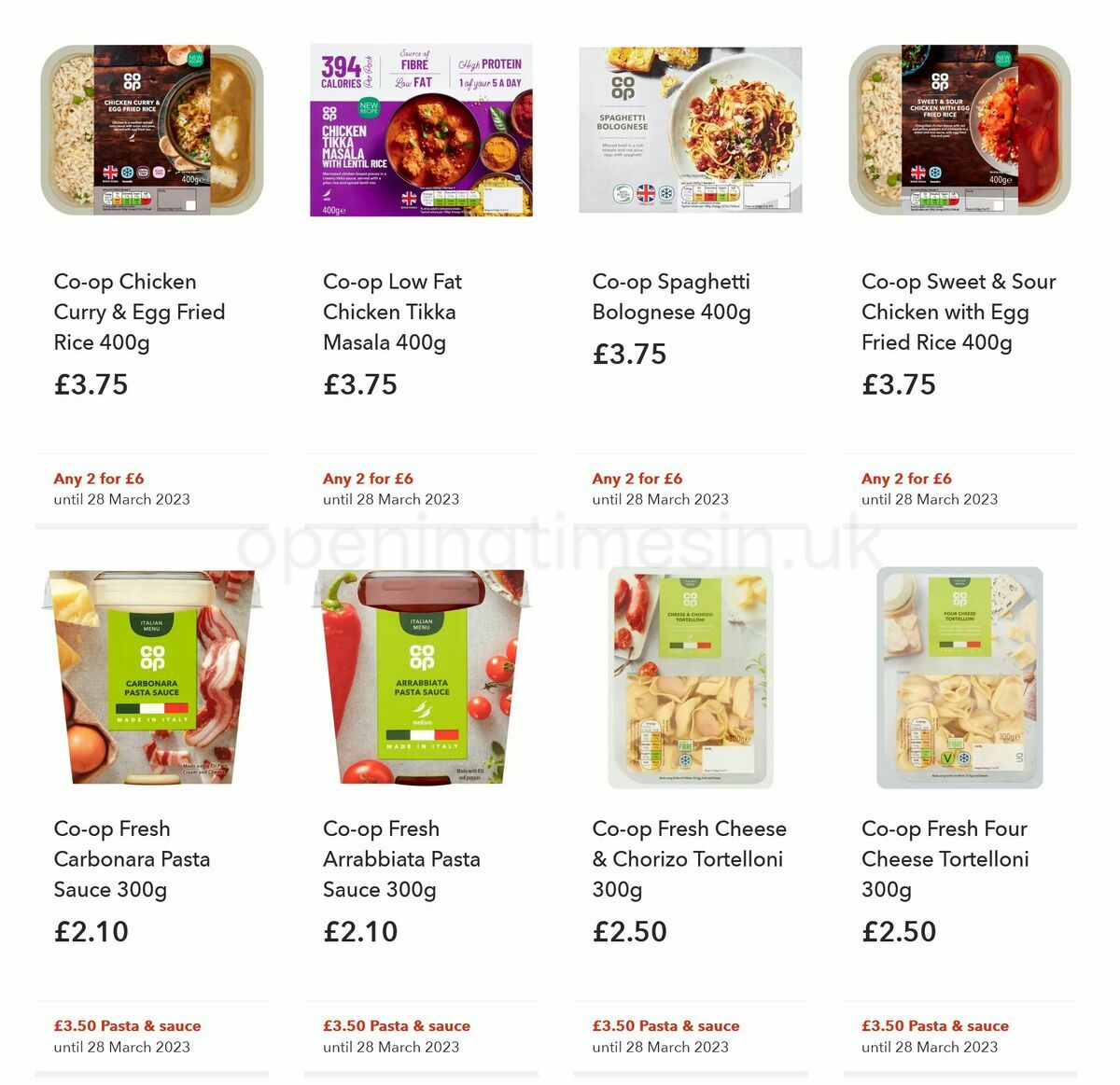 Co-op Food Offers from 8 March