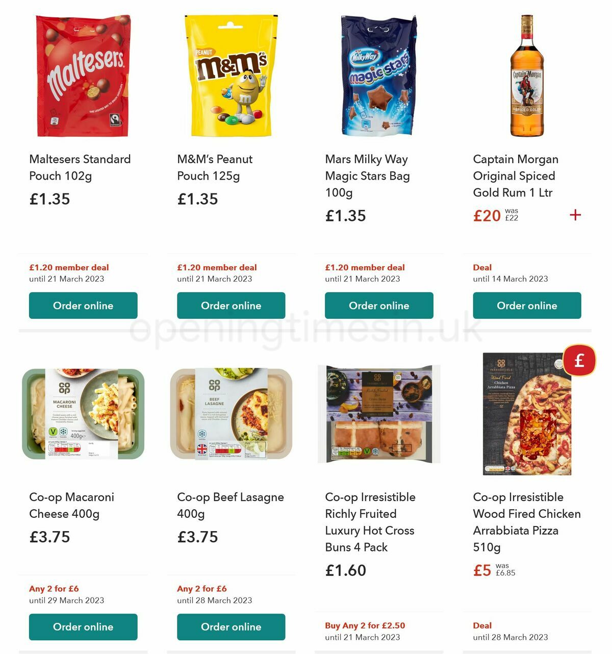 Co-op Food Offers from 8 March