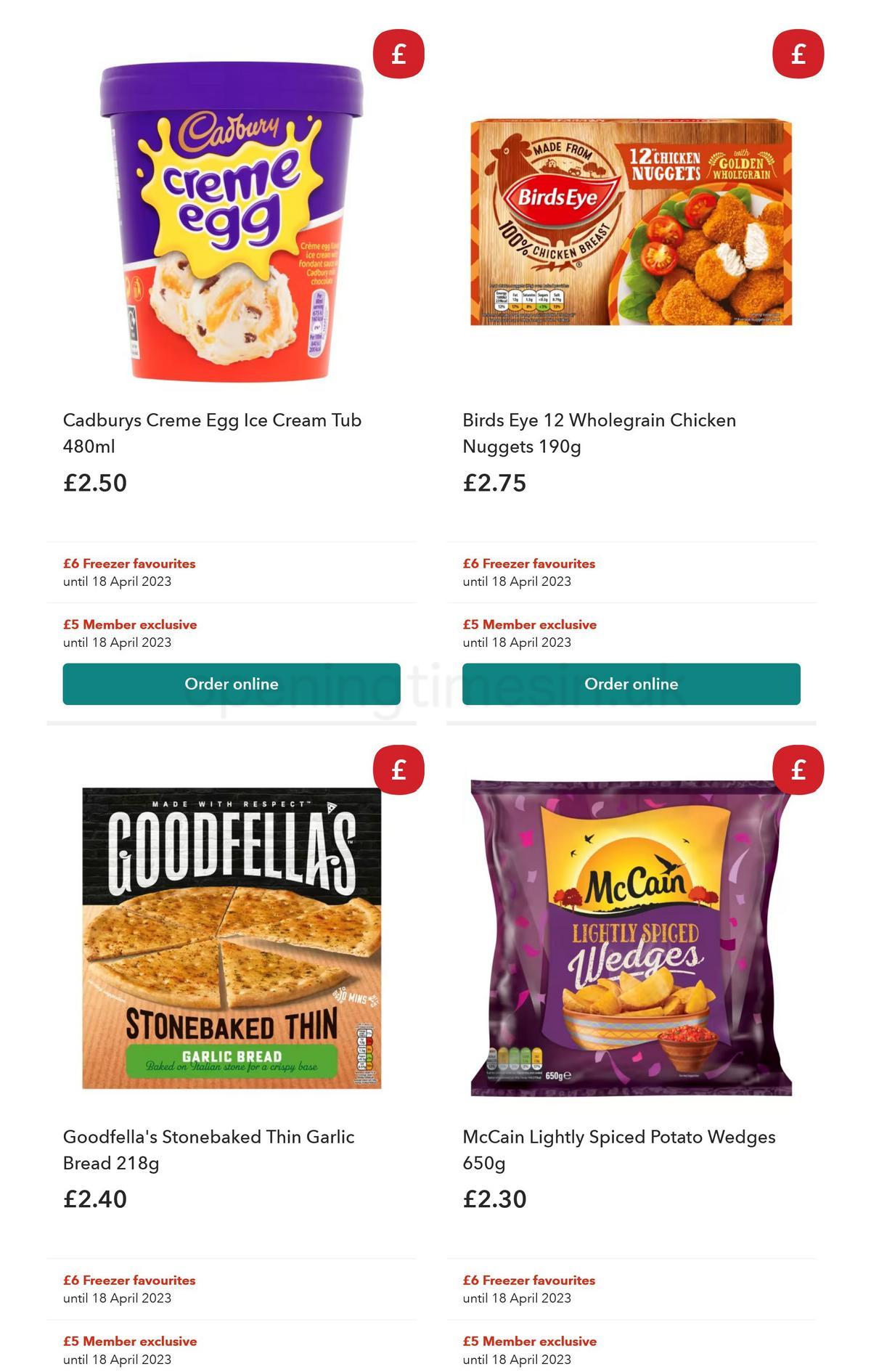 Co-op Food Offers from 29 March