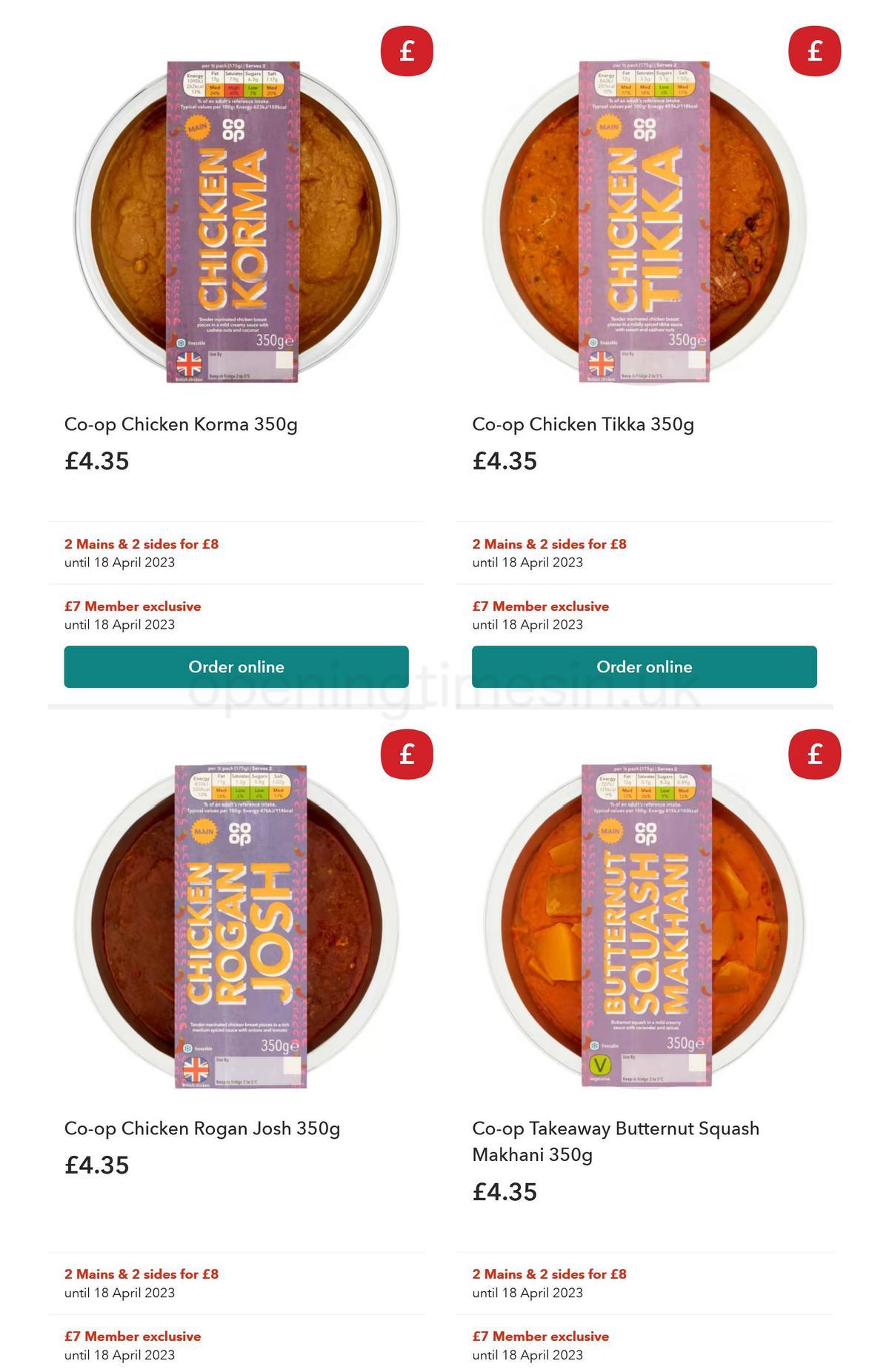 Co-op Food Offers from 29 March