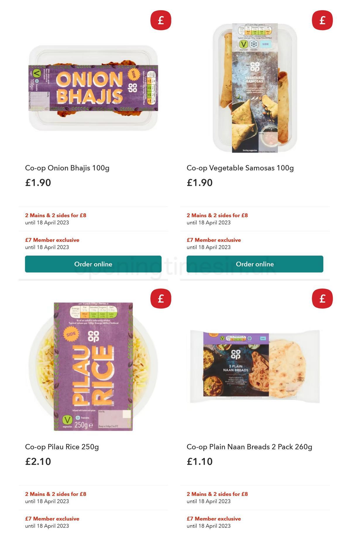 Co-op Food Offers from 29 March