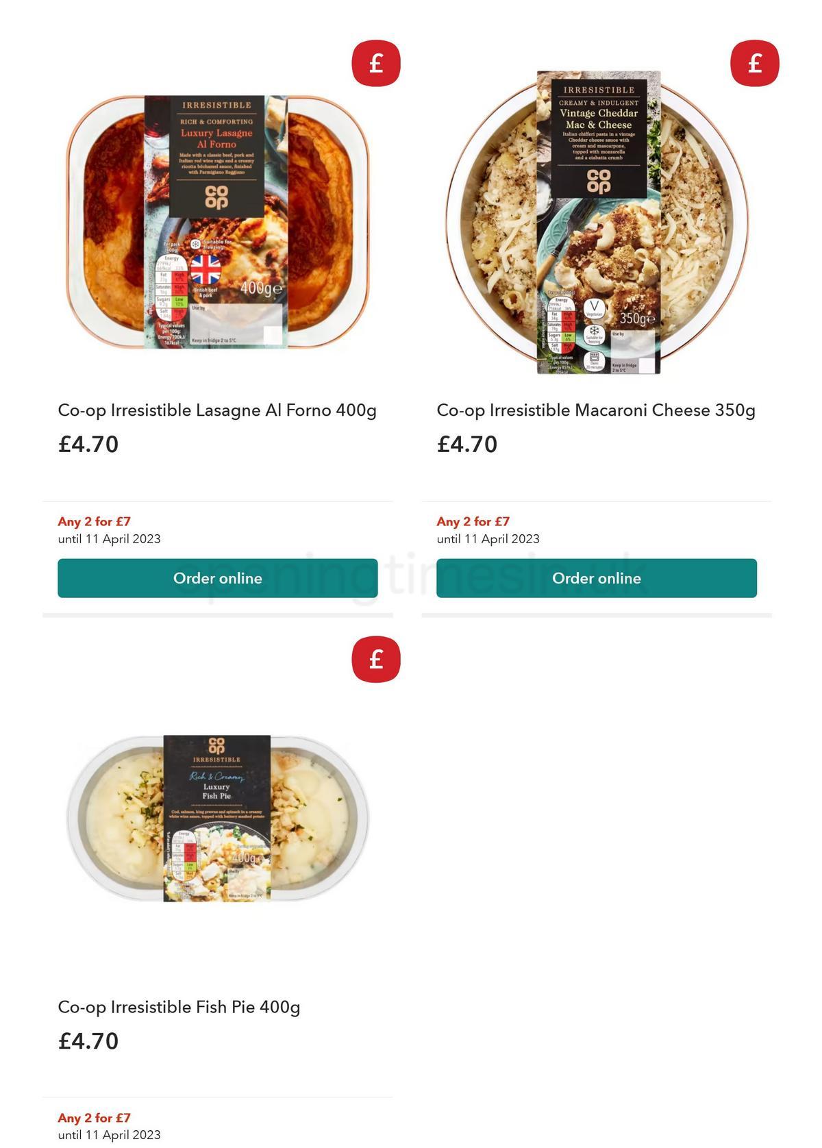Co-op Food Offers from 29 March