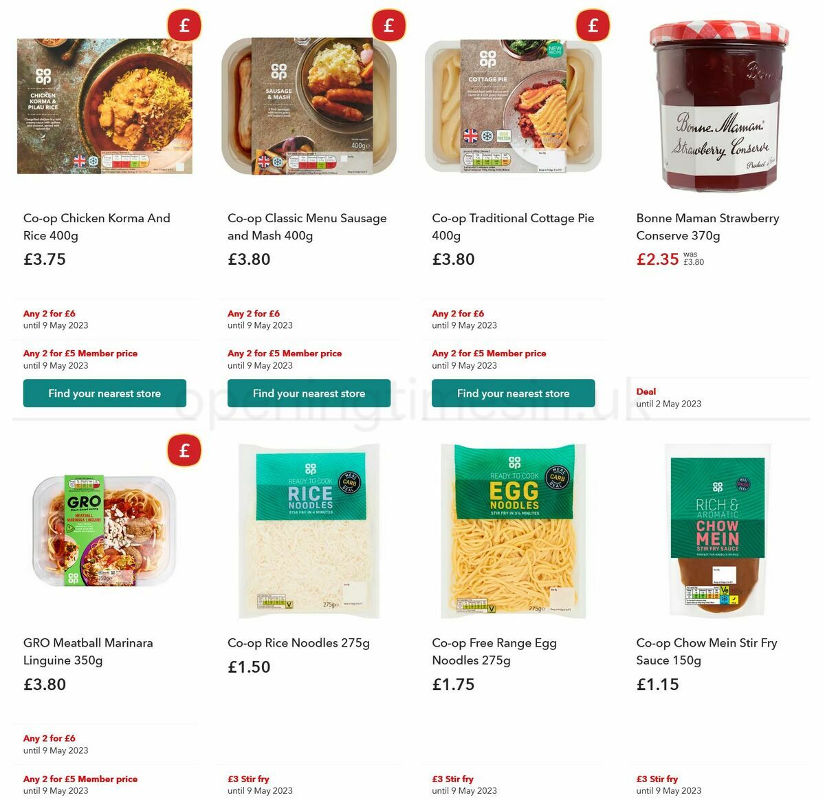 Co-op Food Offers from 19 April