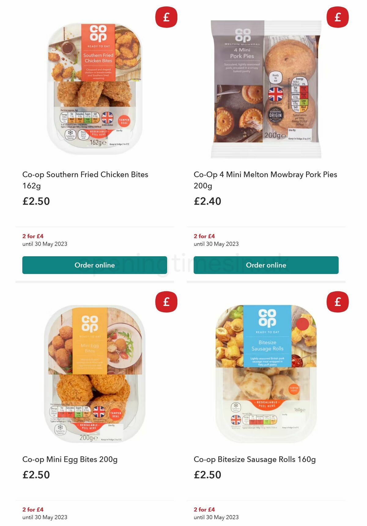 Co-op Food Offers from 10 May