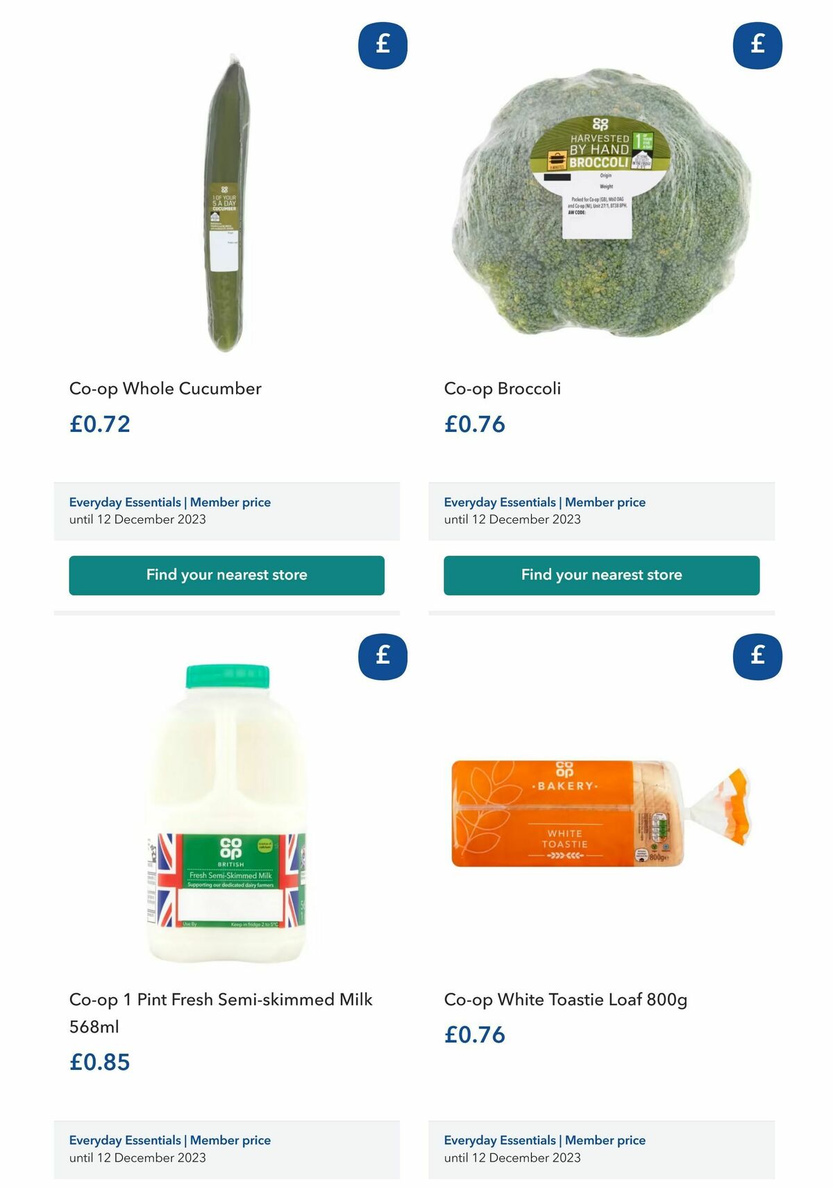 Co-op Food Everyday Esentials Offers from 5 August