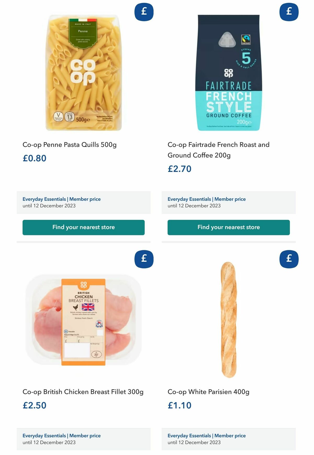 Co-op Food Everyday Esentials Offers from 5 August