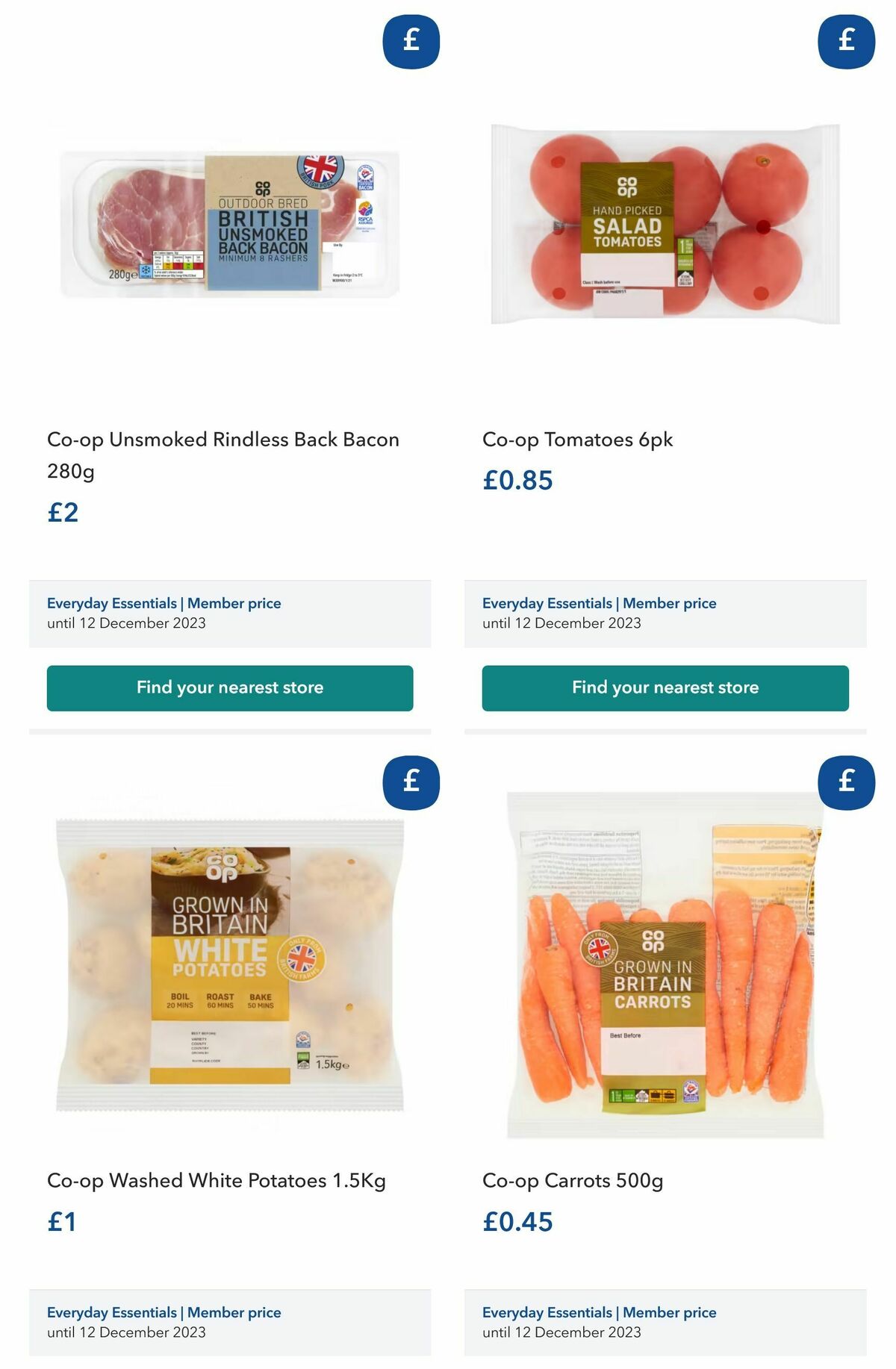 Co-op Food Everyday Esentials Offers from 5 August