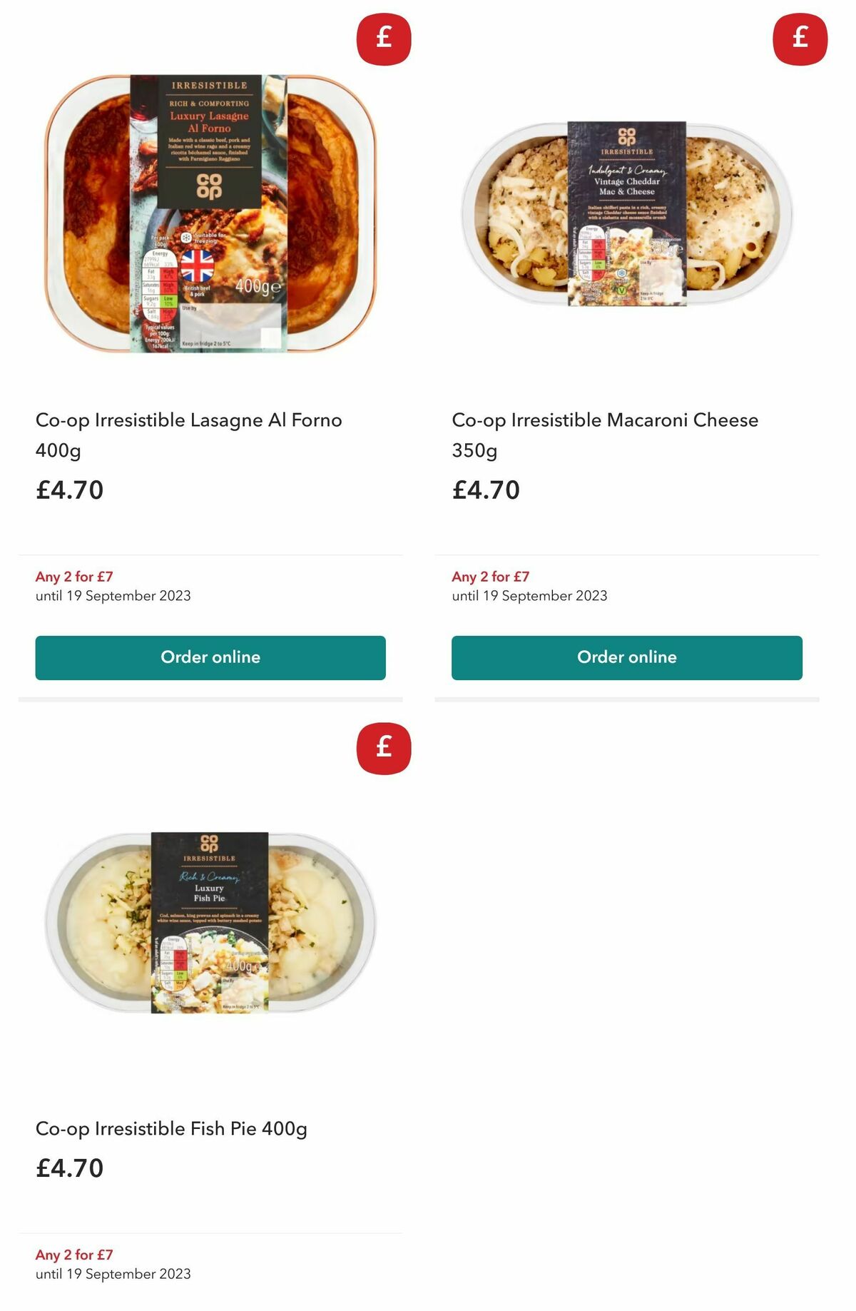 Co-op Food Offers from 9 August