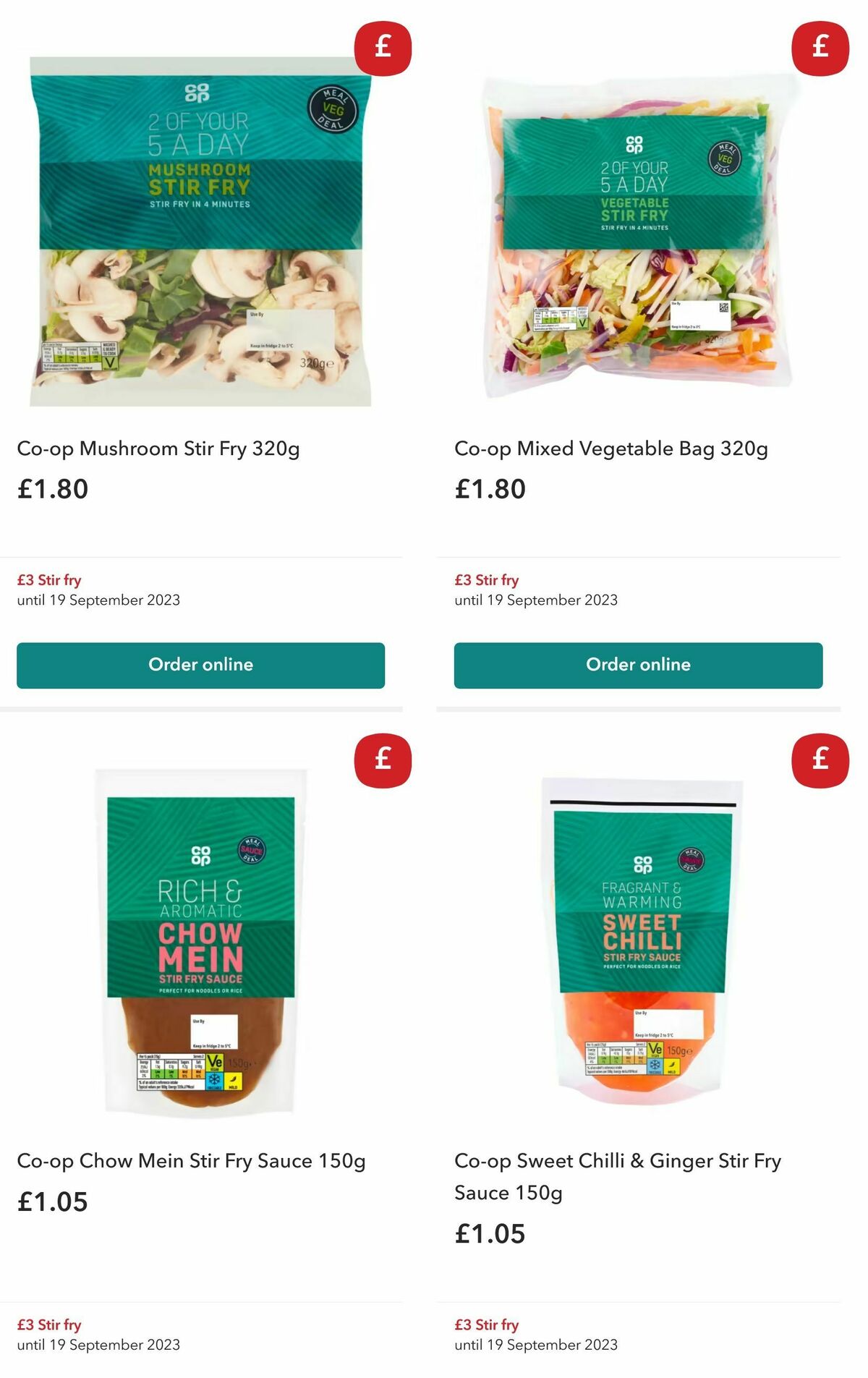 Co-op Food Offers from 9 August