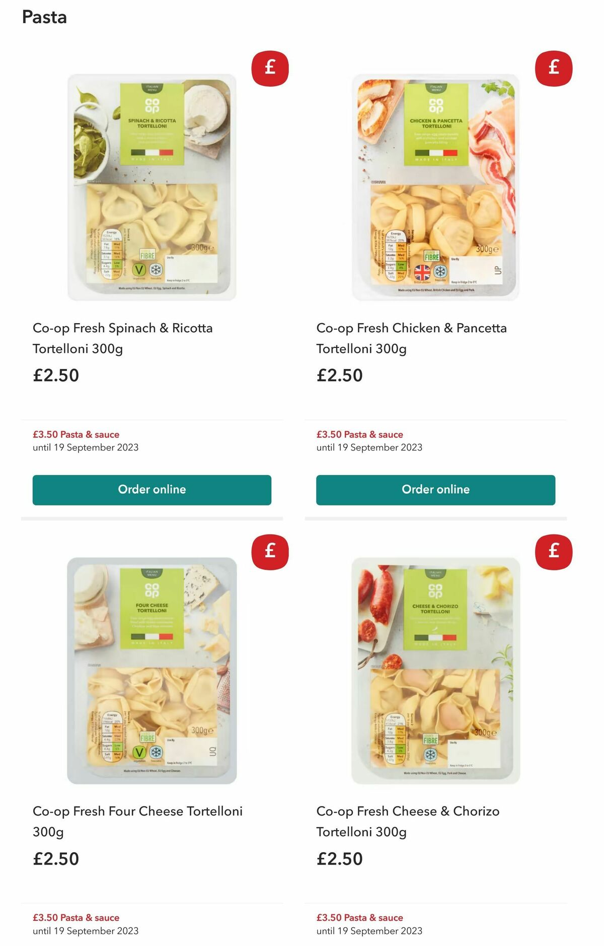 Co-op Food Offers from 9 August
