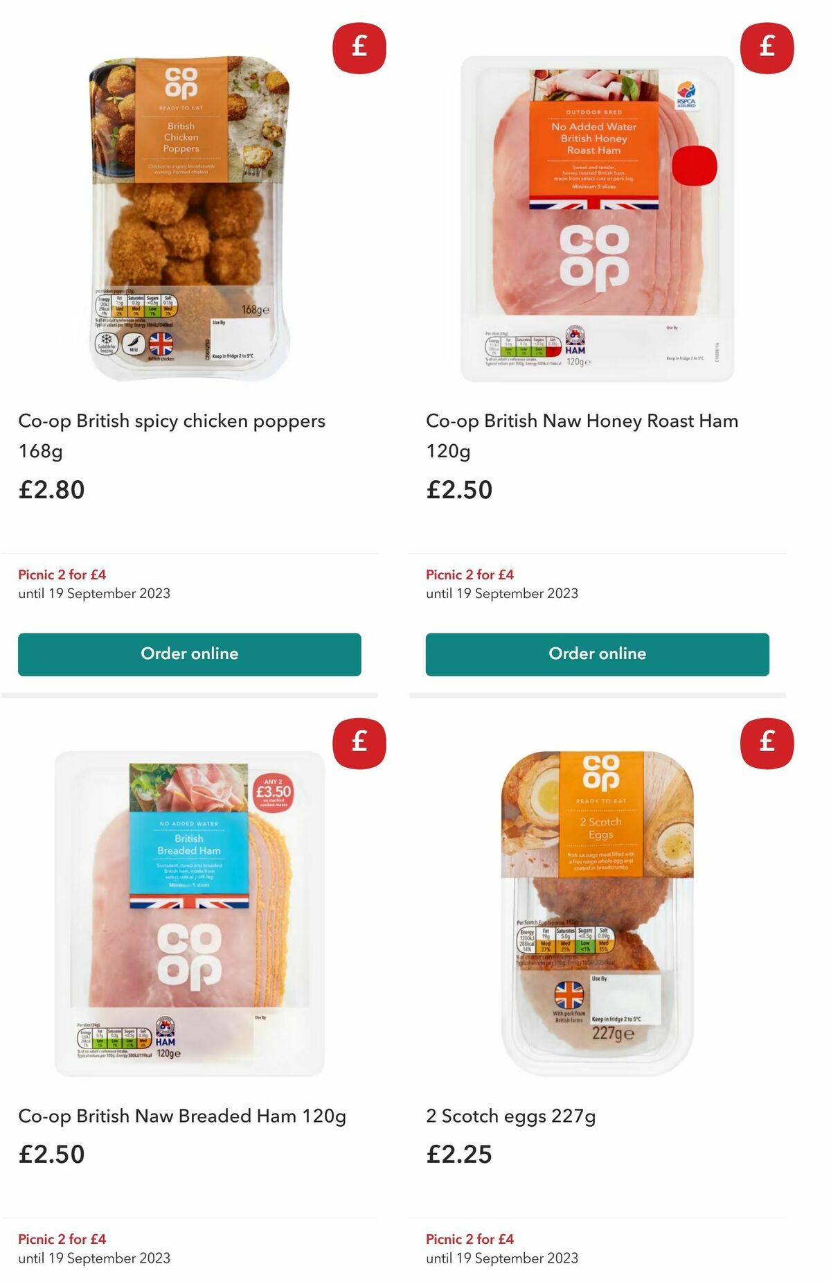 Co-op Food Offers from 9 August