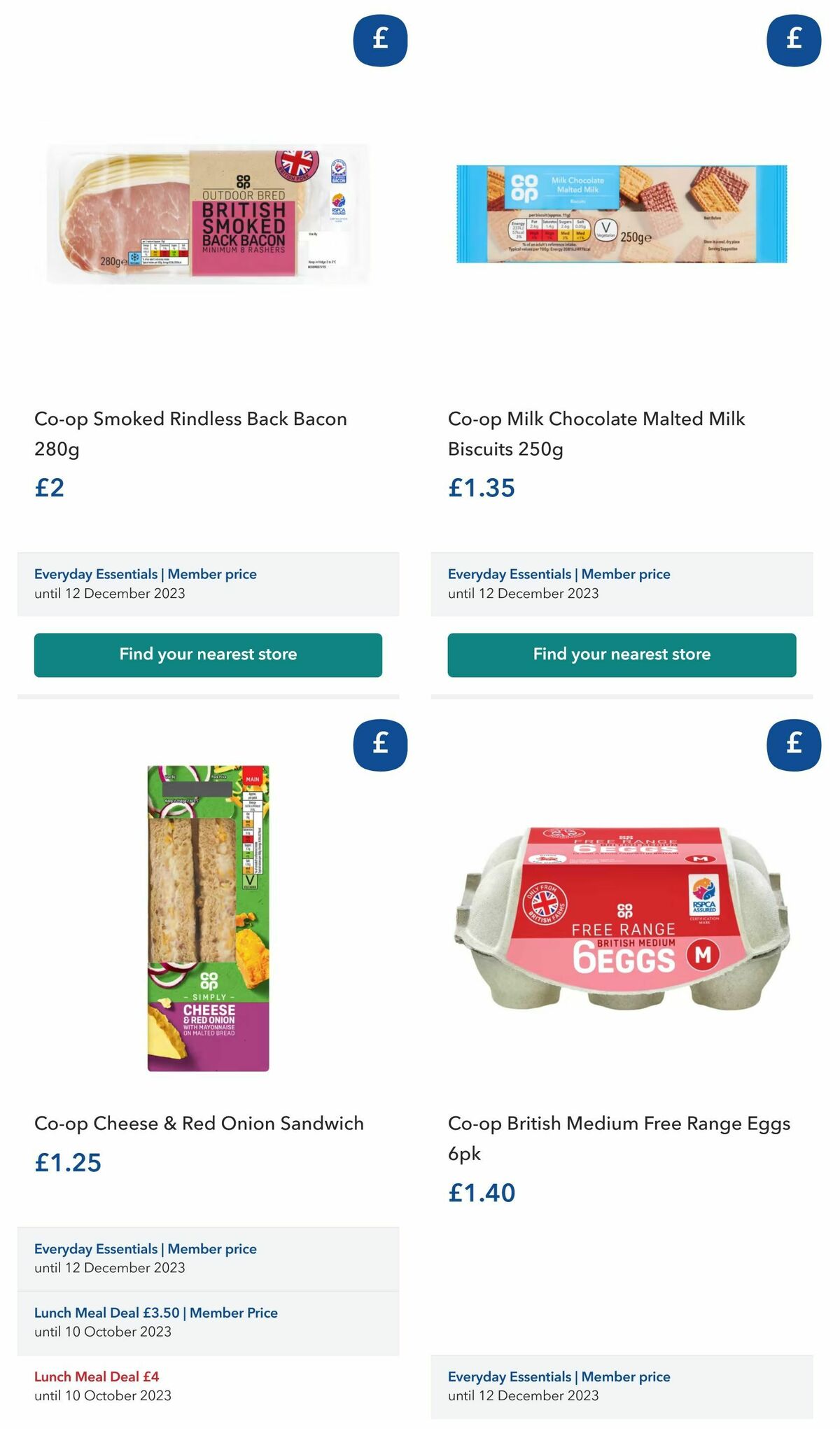 Co-op Food Offers from 19 September