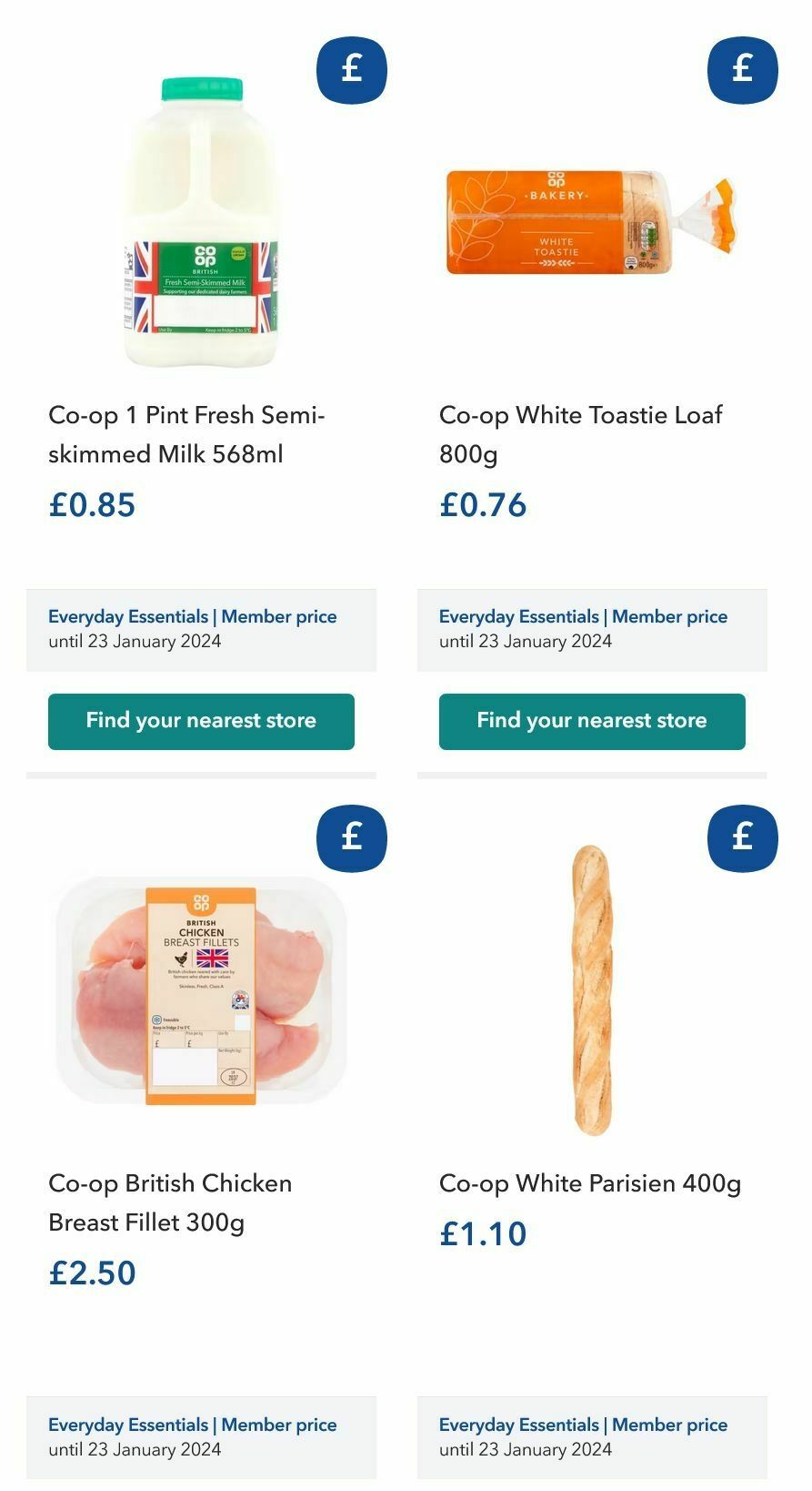 Co-op Food Offers from 13 December