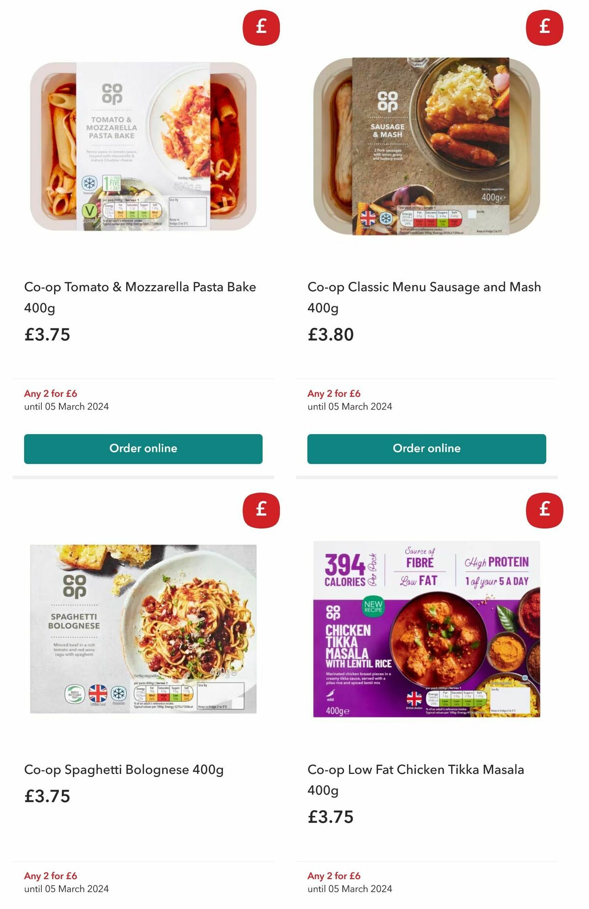 Co-op Food Offers from 5 February