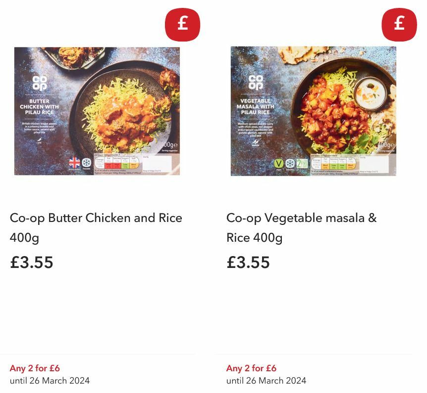 Co-op Food Offers from 6 March