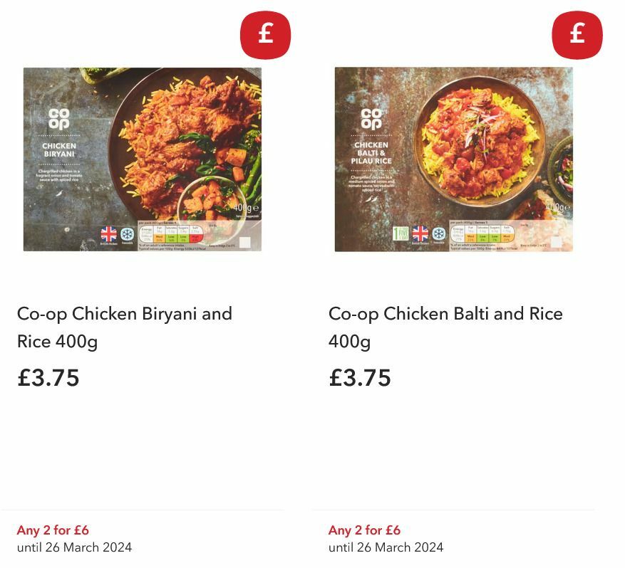 Co-op Food Offers from 6 March