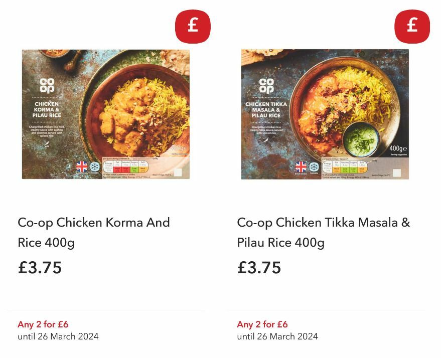 Co-op Food Offers from 6 March