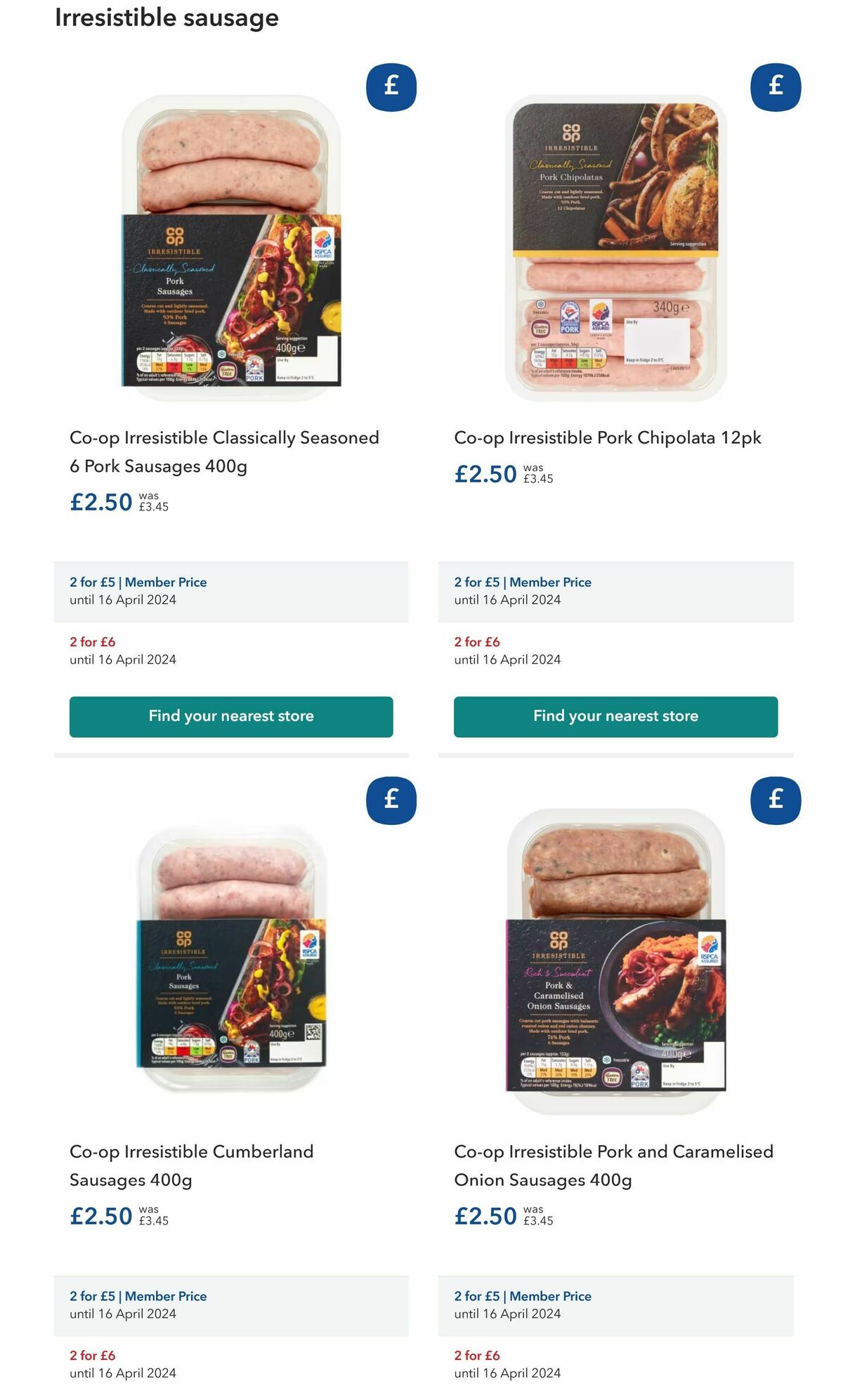 Co-op Food Offers from 27 March