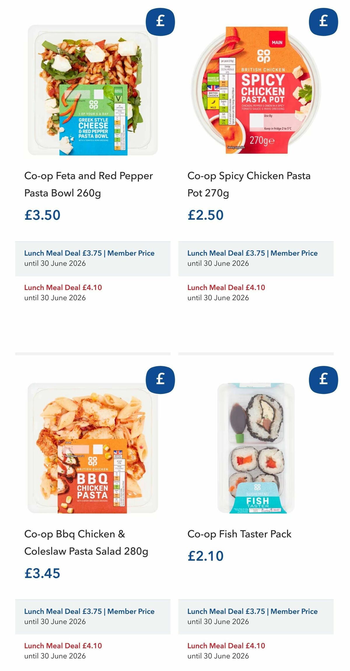 Co-op Food Offers from 1 January