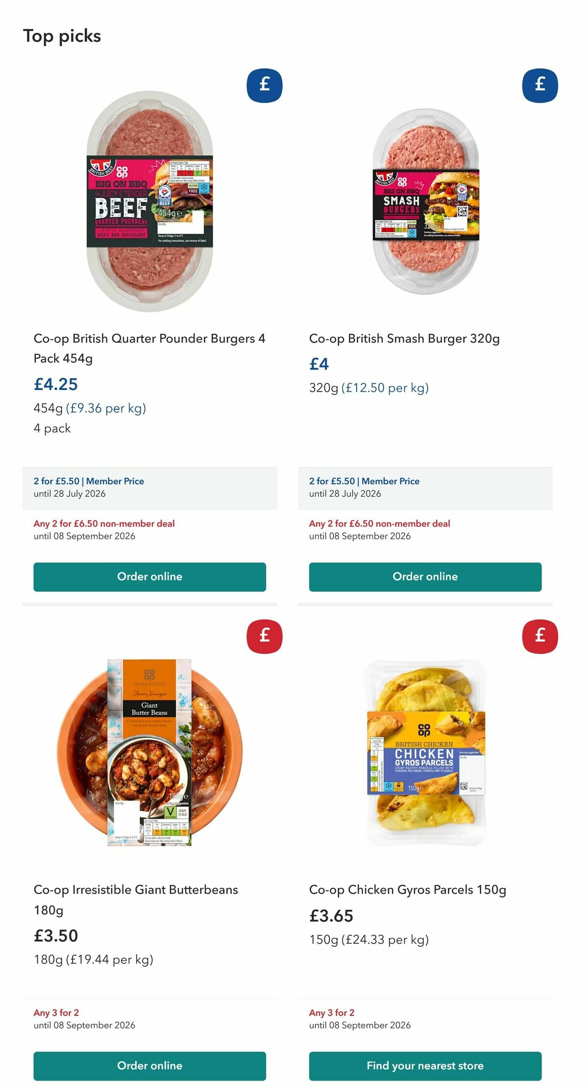 Co-op Food Offers from 1 July