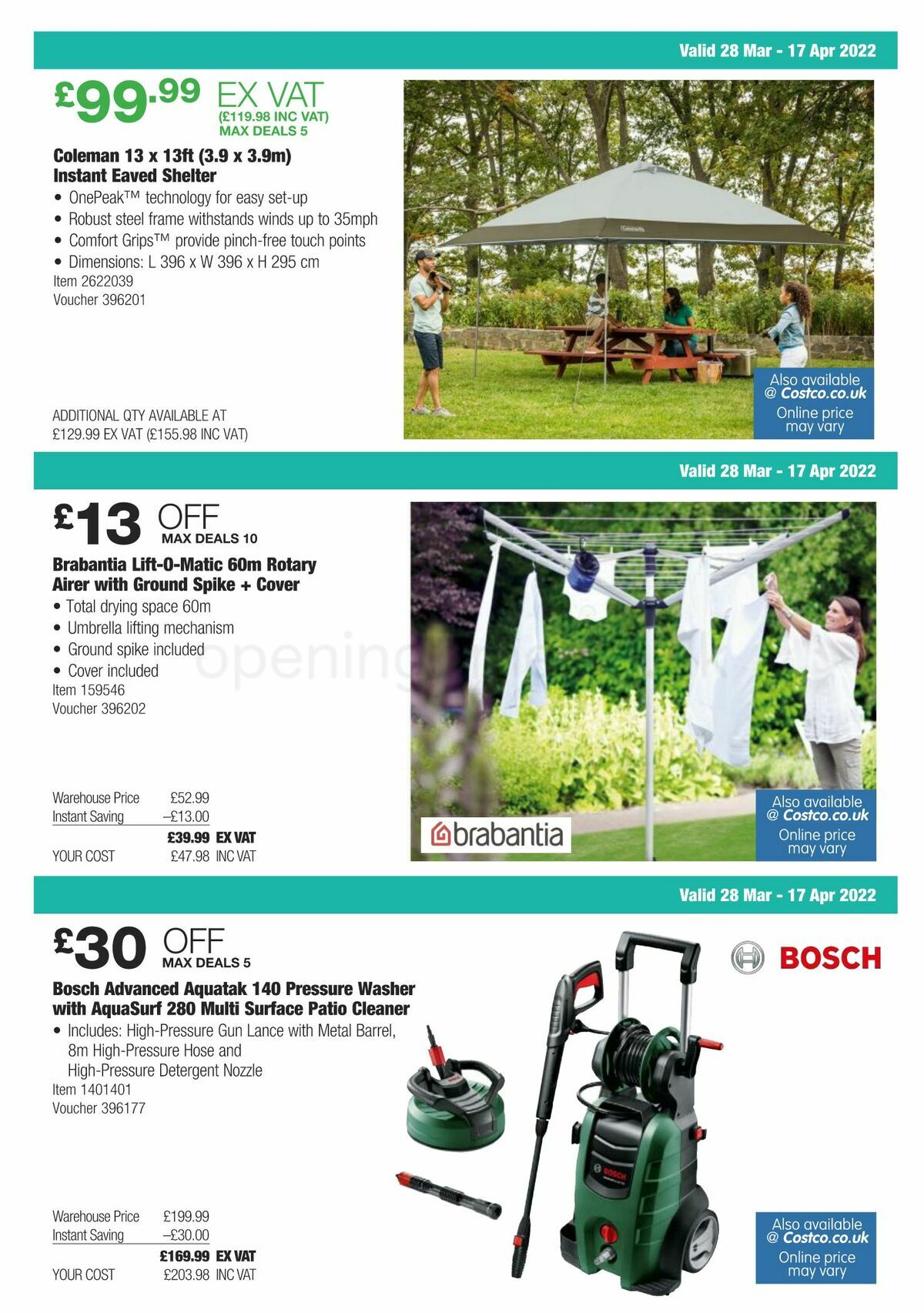Costco Scotland & Wales Offers from 28 March