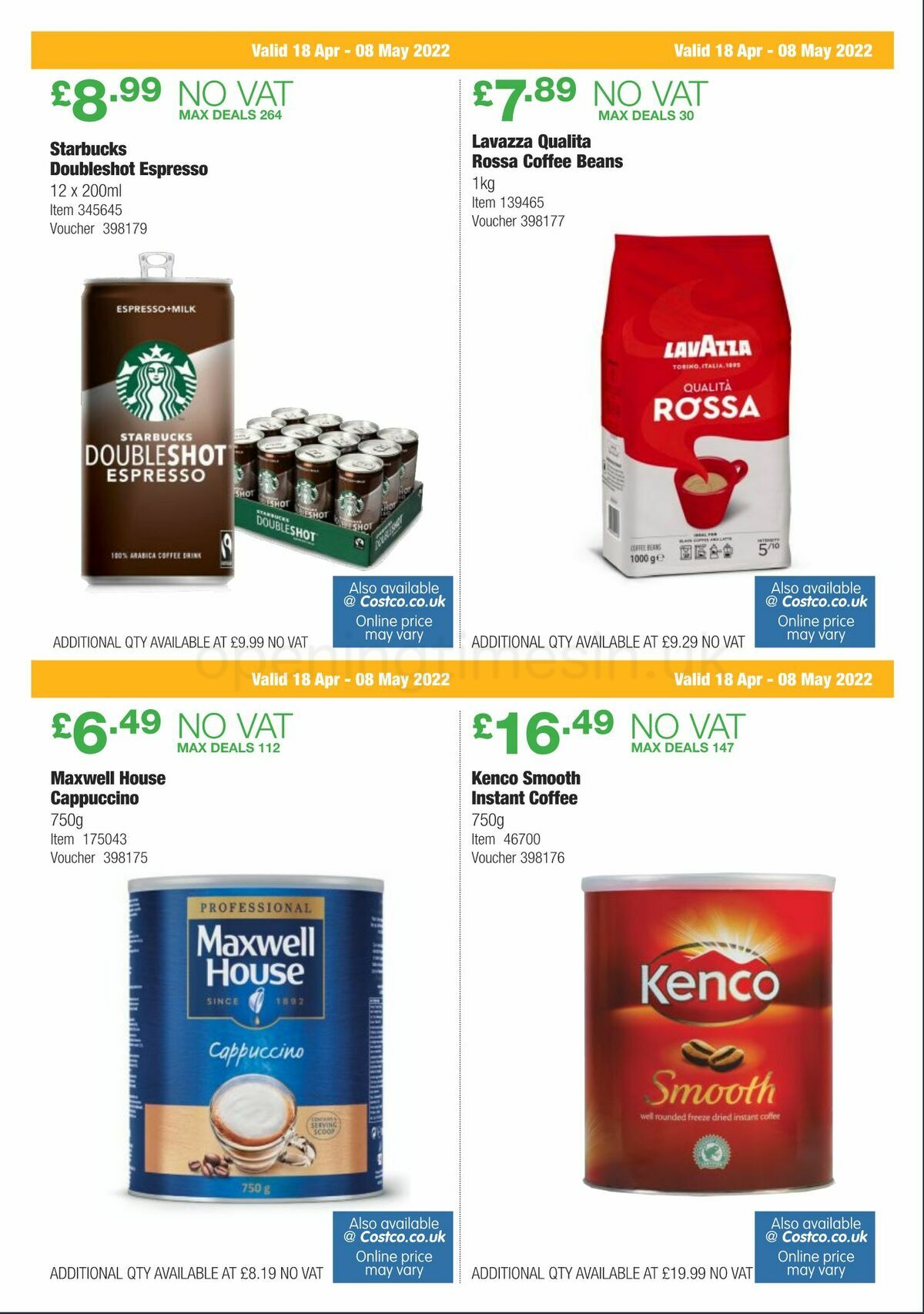 Costco Offers from 18 April
