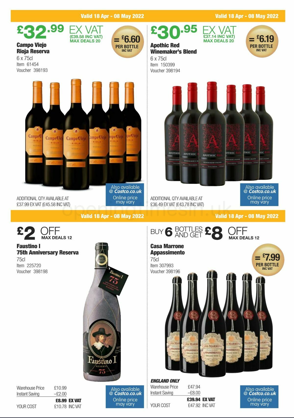 Costco Offers from 18 April