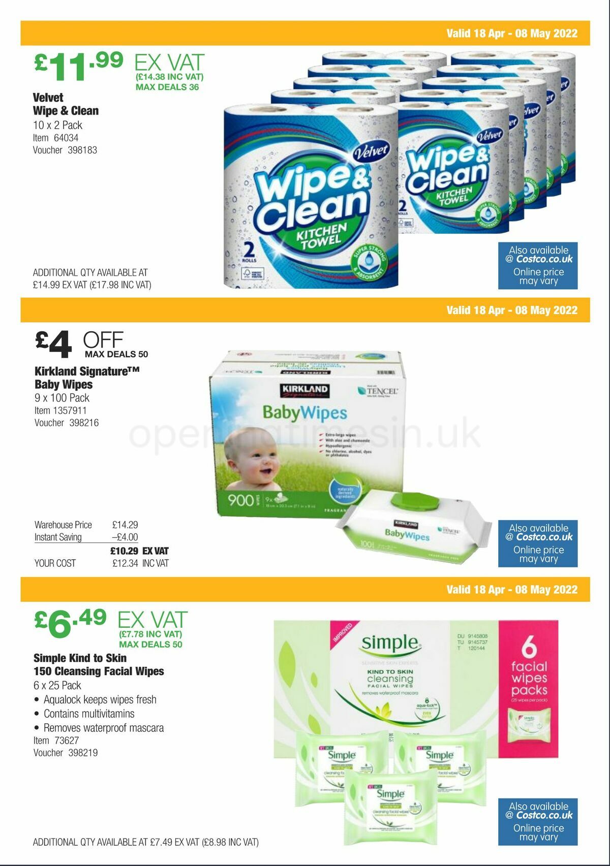 Costco Offers from 18 April
