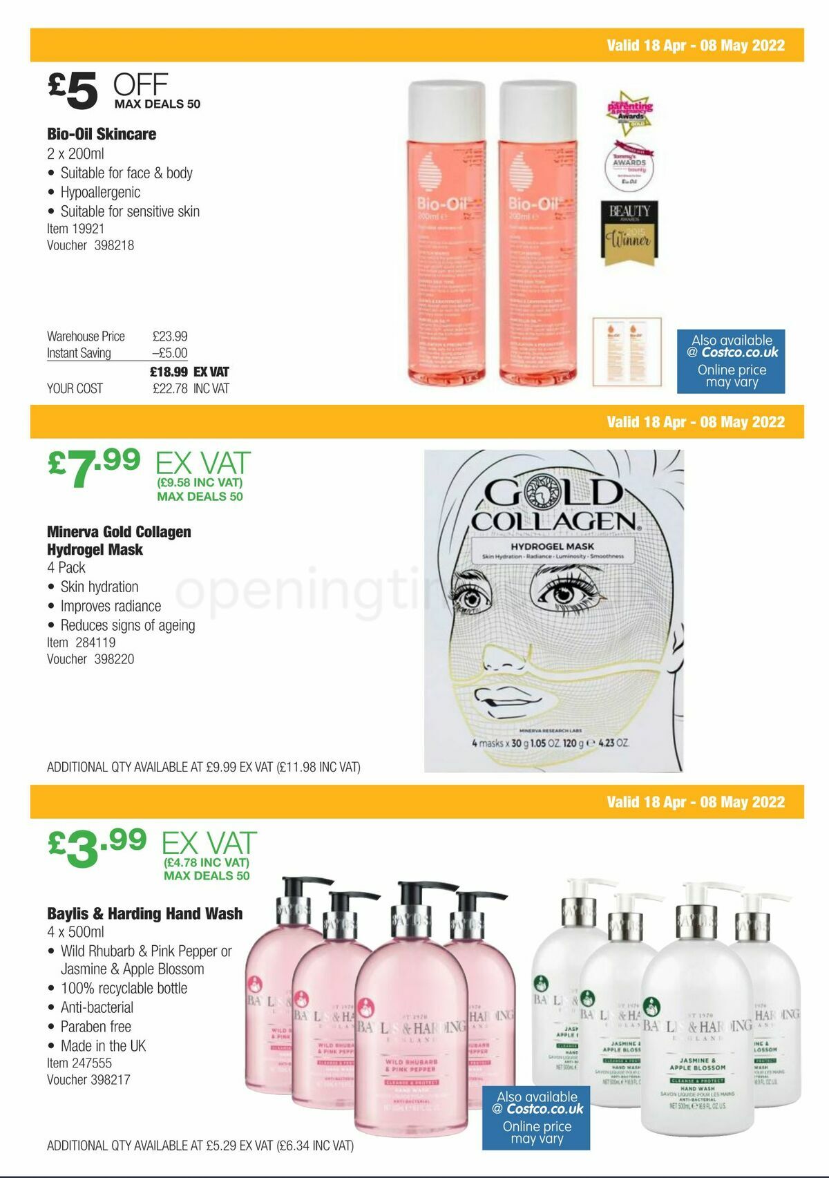 Costco Offers from 18 April