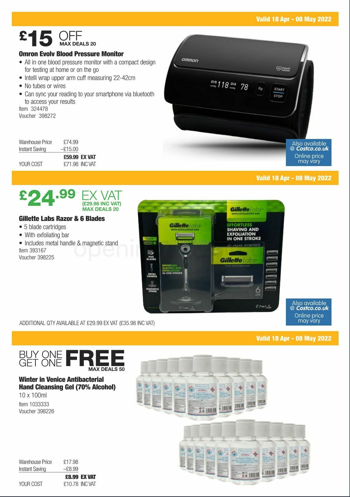 Costco Offers from 18 April