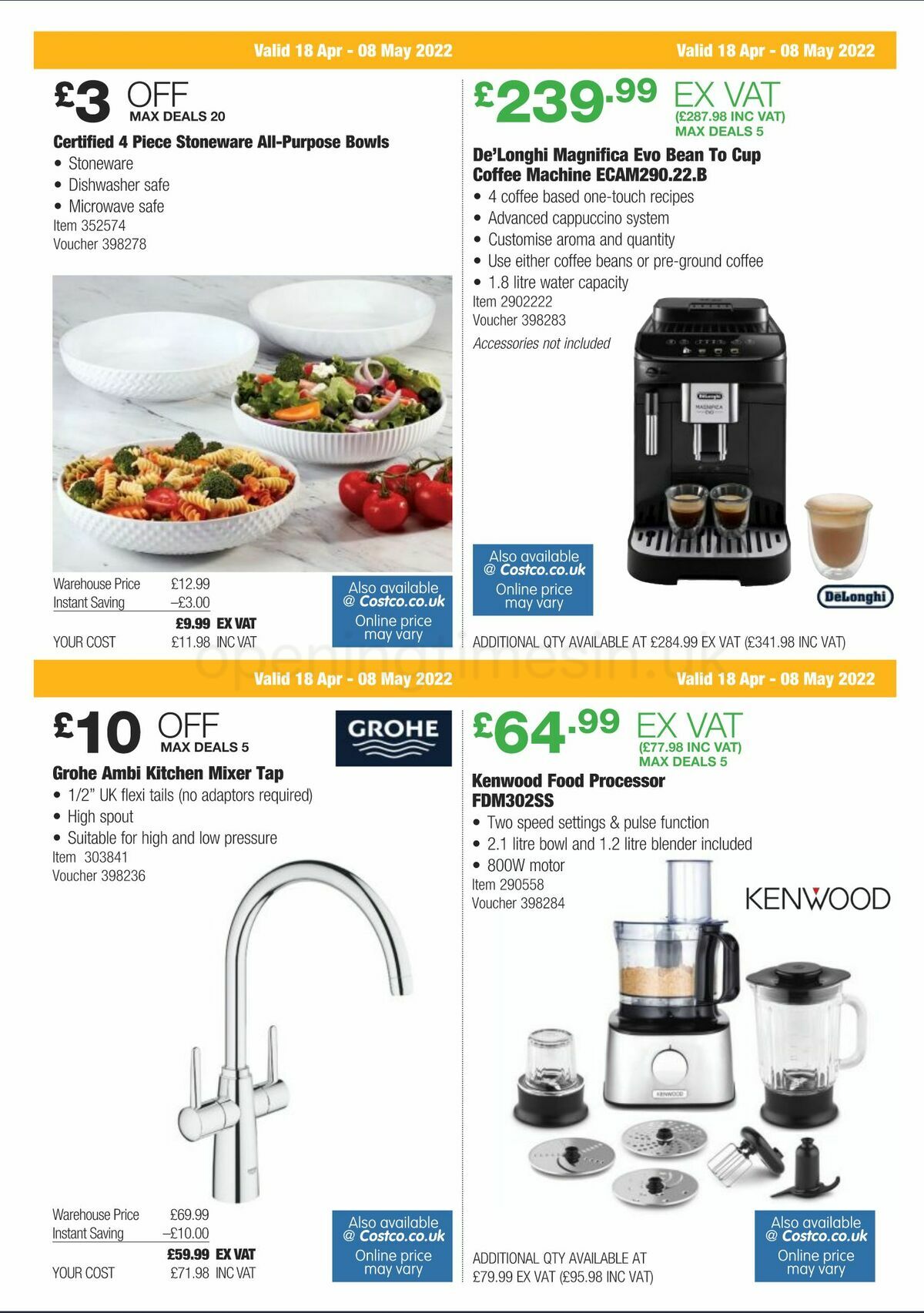 Costco Offers from 18 April
