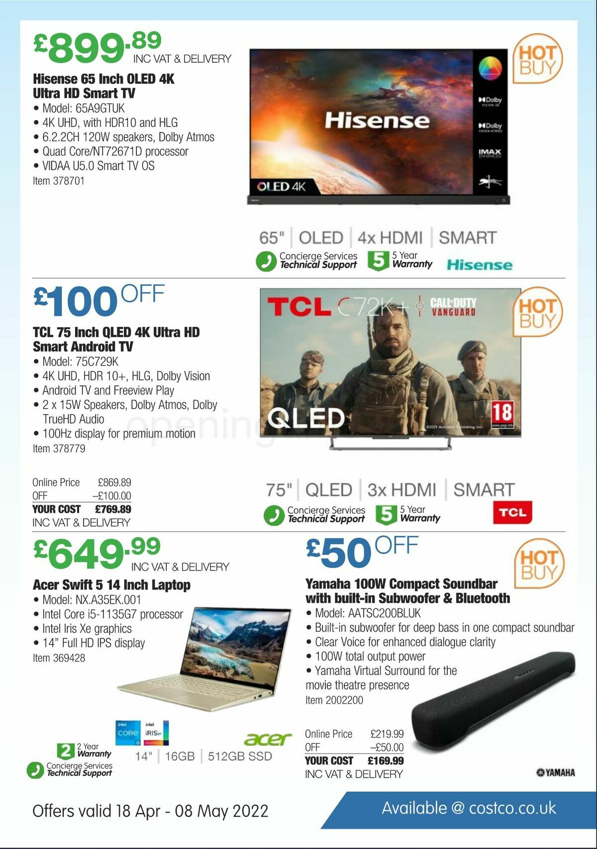 Costco Offers from 18 April