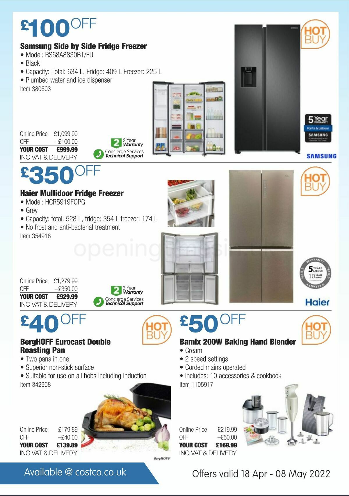 Costco Offers from 18 April
