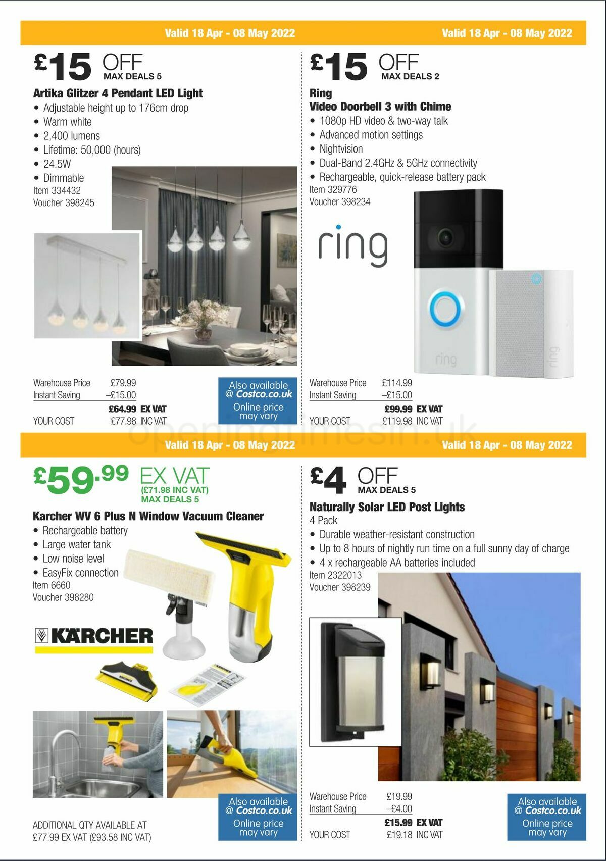 Costco Offers from 18 April