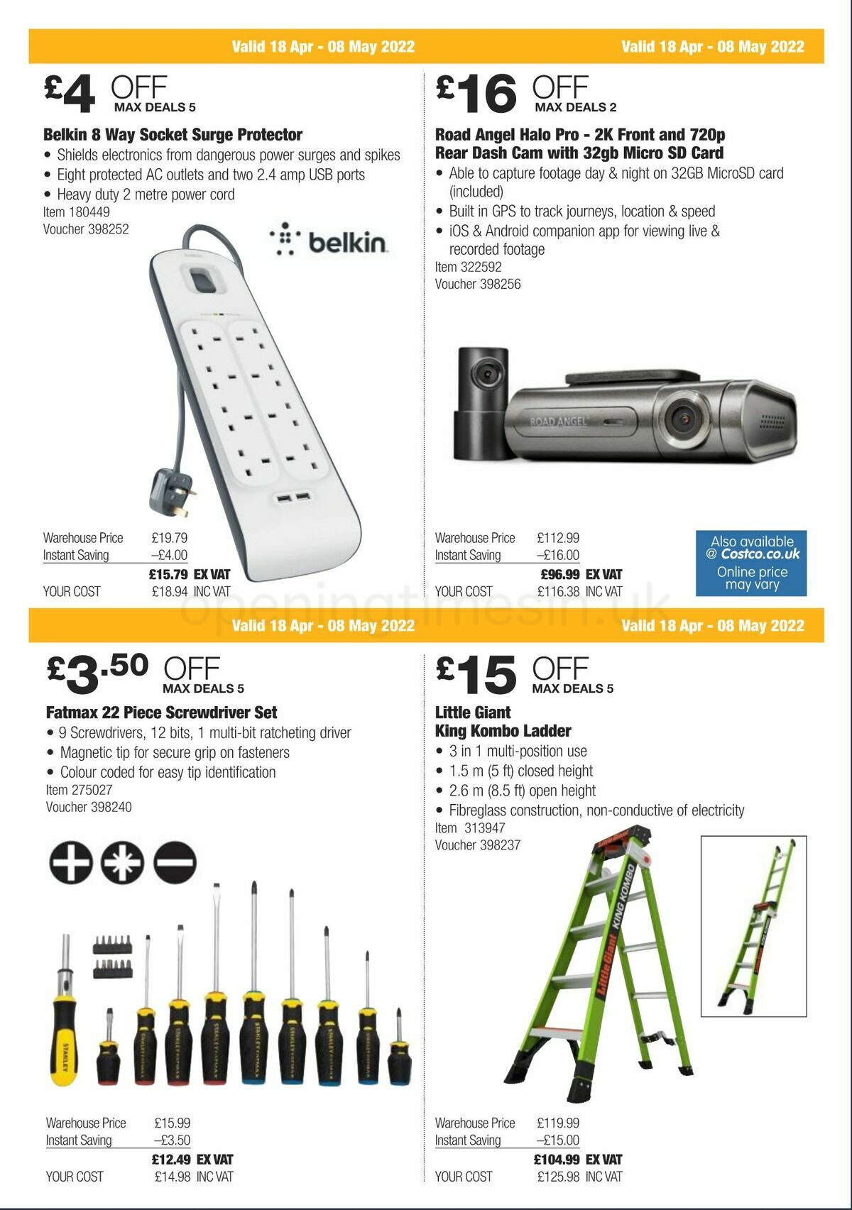 Costco Offers from 18 April
