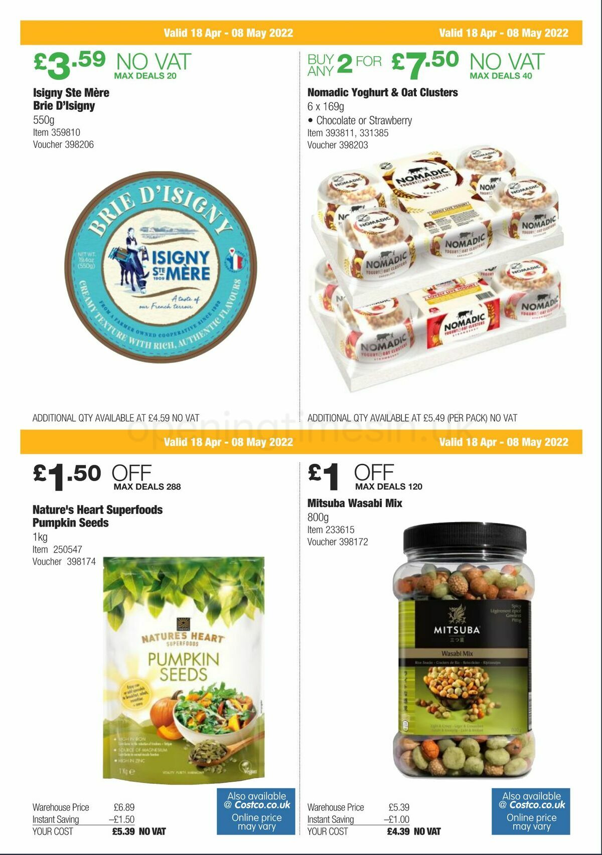 Costco Offers from 18 April