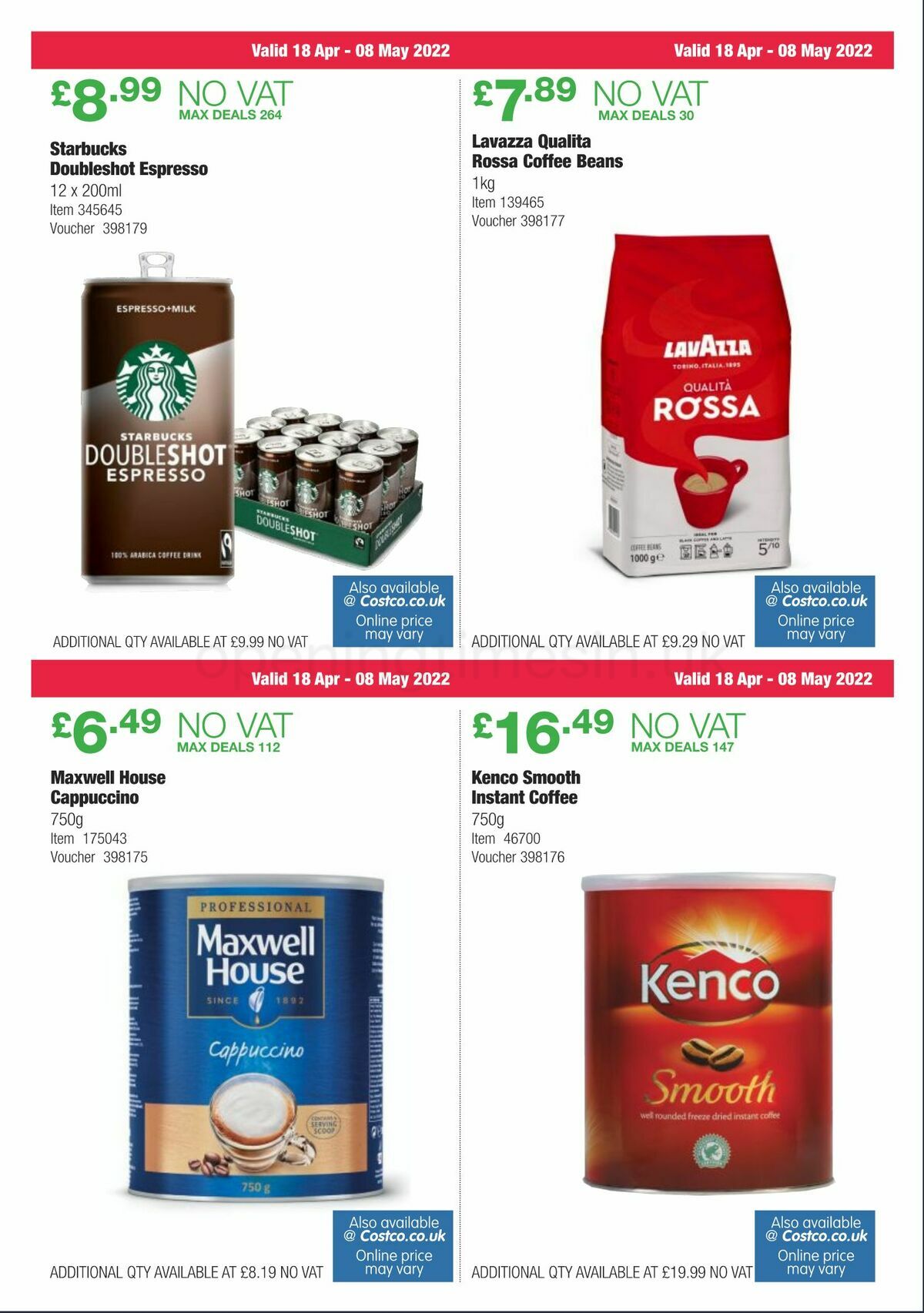 Costco Scotland & Wales Offers from 18 April