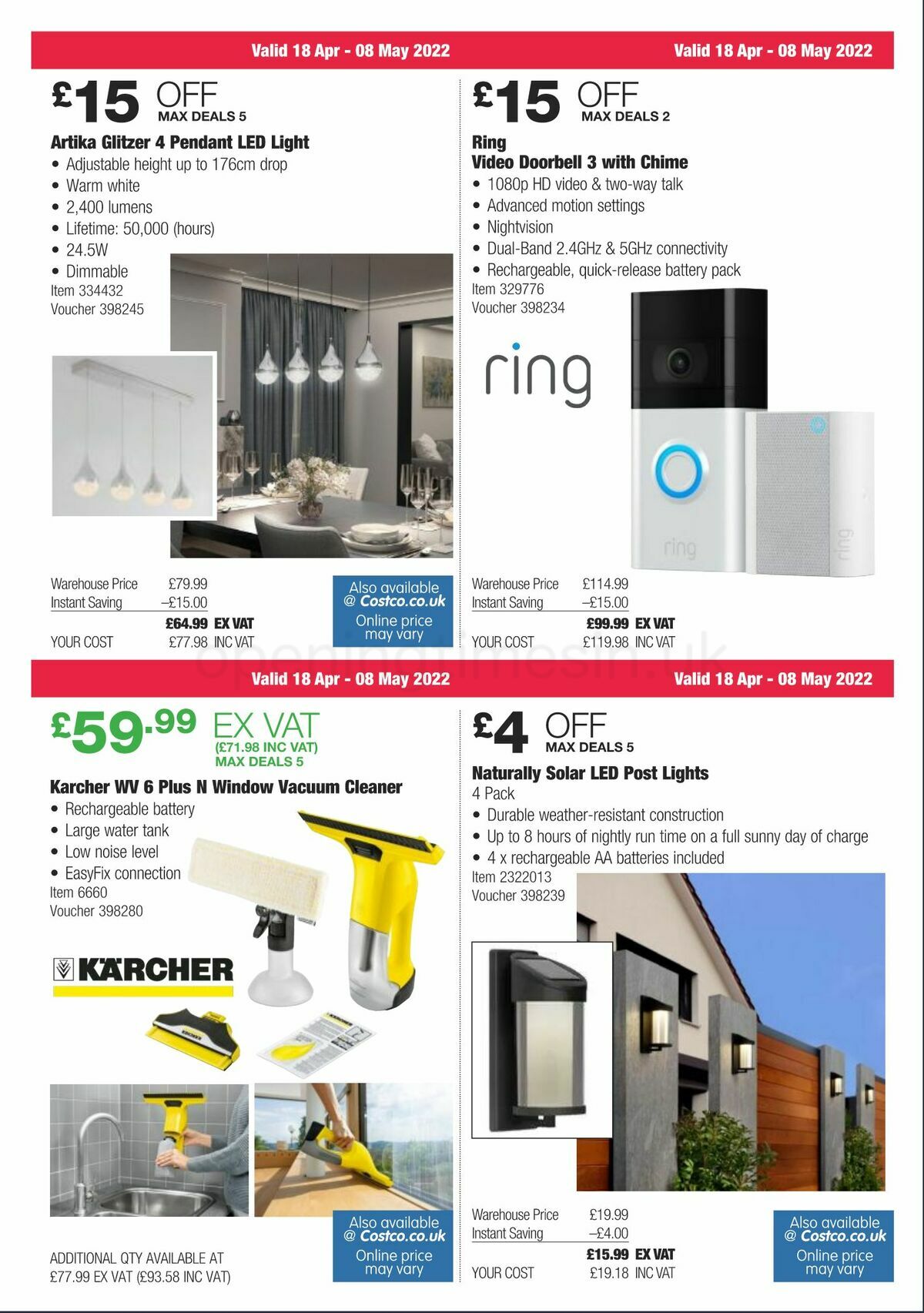 Costco Scotland & Wales Offers from 18 April