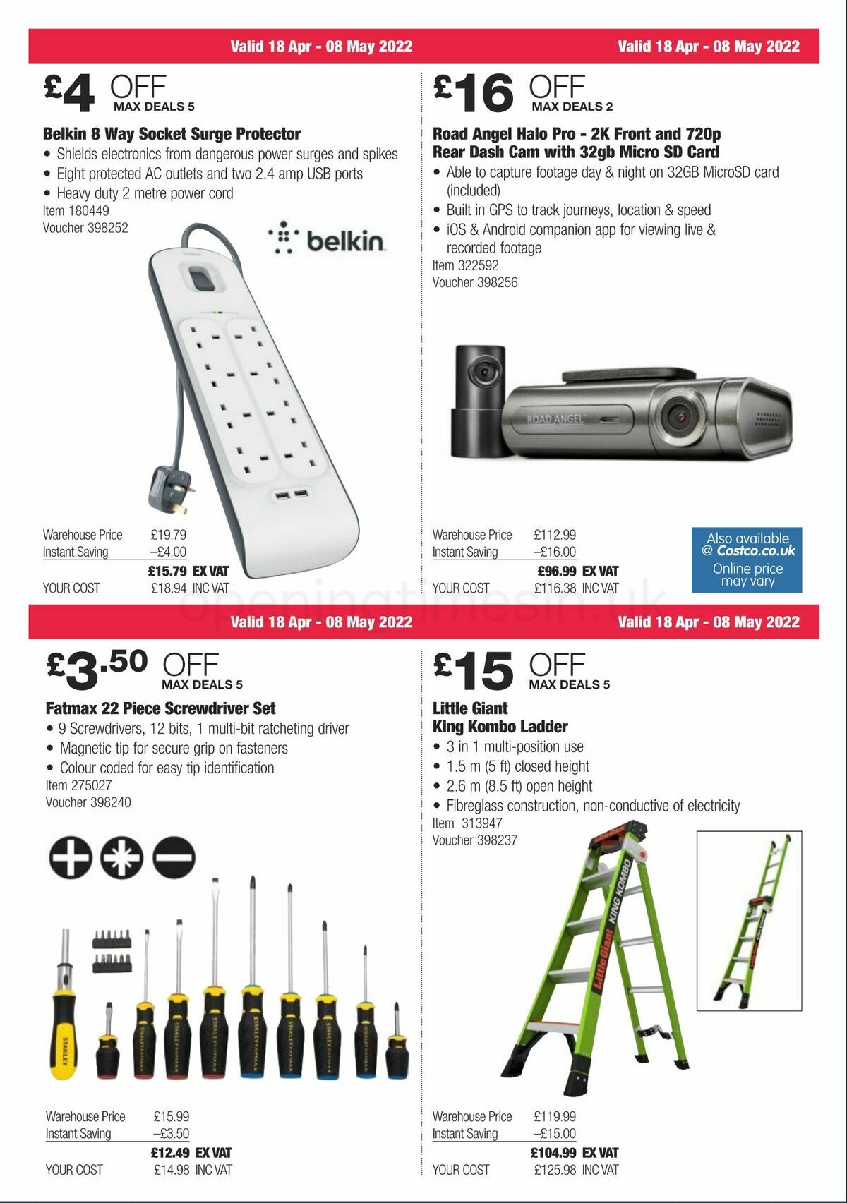 Costco Scotland & Wales Offers from 18 April