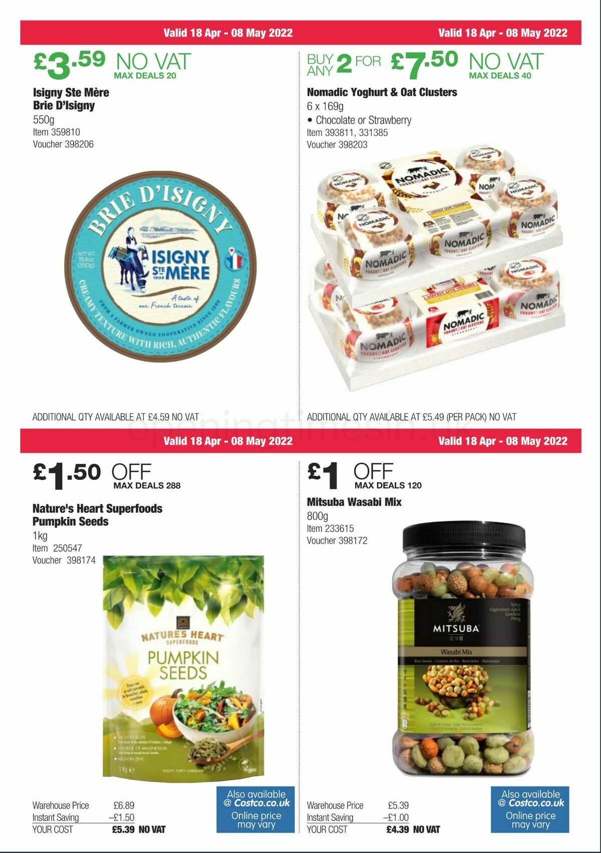 Costco Scotland & Wales Offers from 18 April