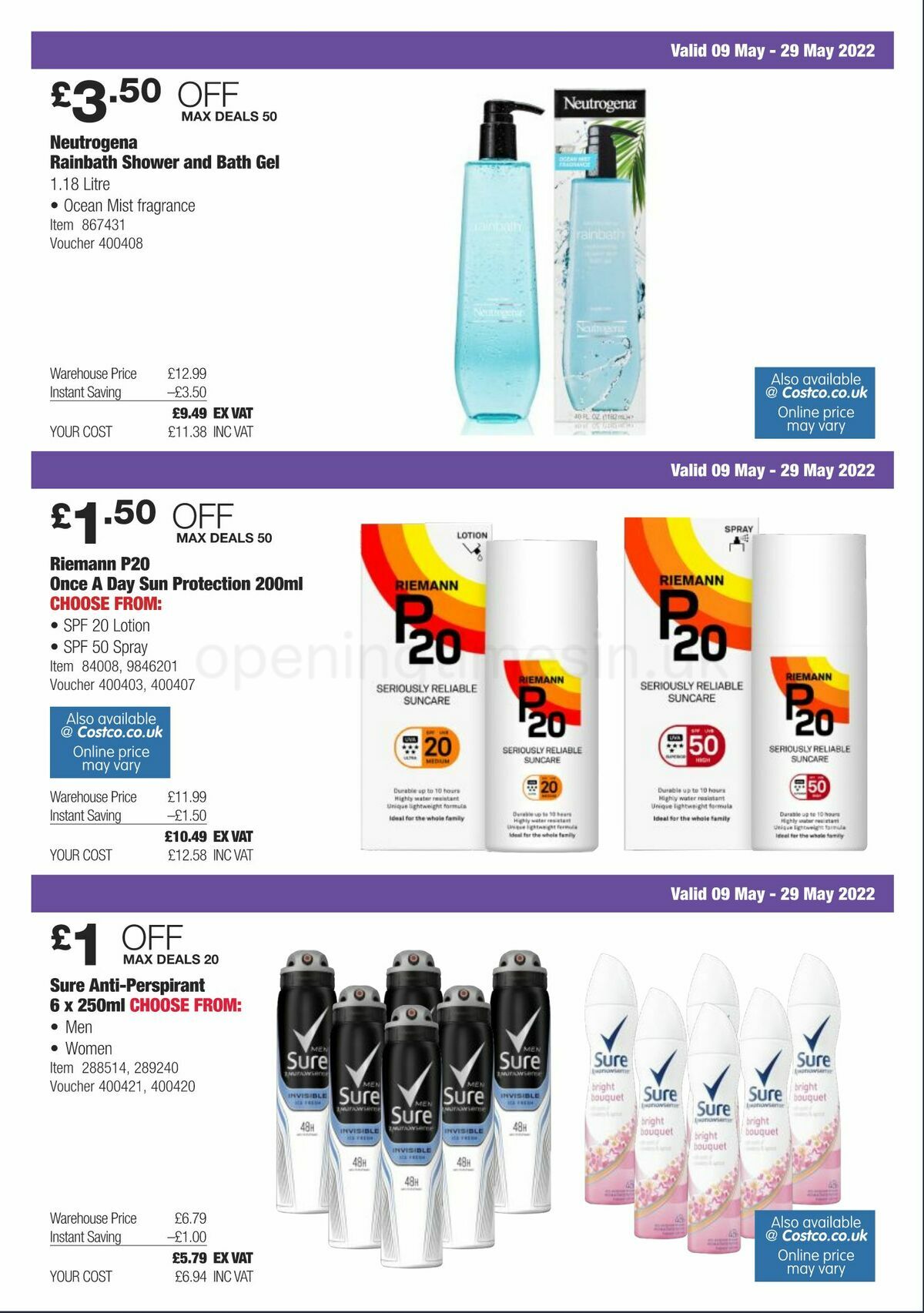 Costco Offers from 9 May