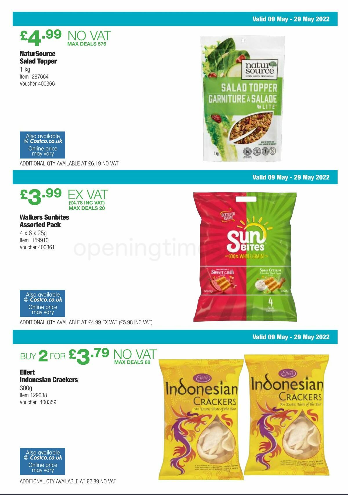 Costco Scotland & Wales Offers from 9 May