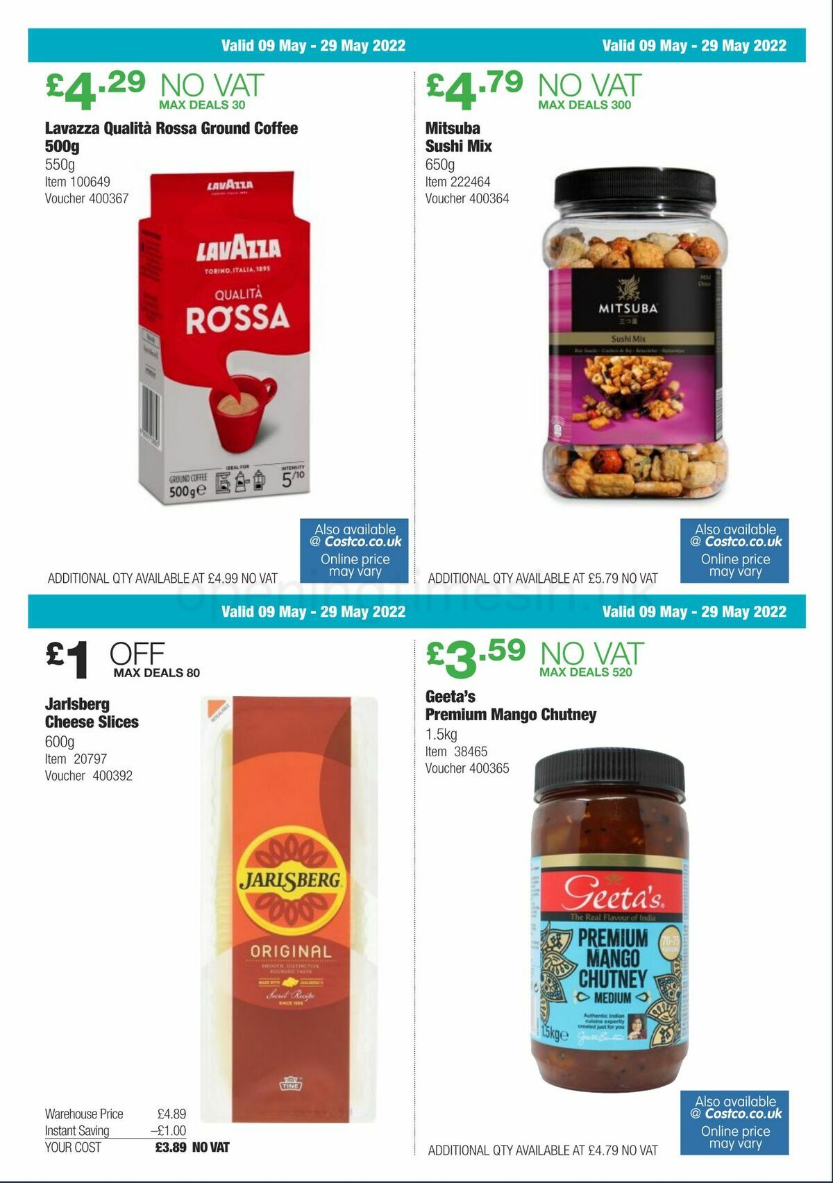 Costco Scotland & Wales Offers from 9 May