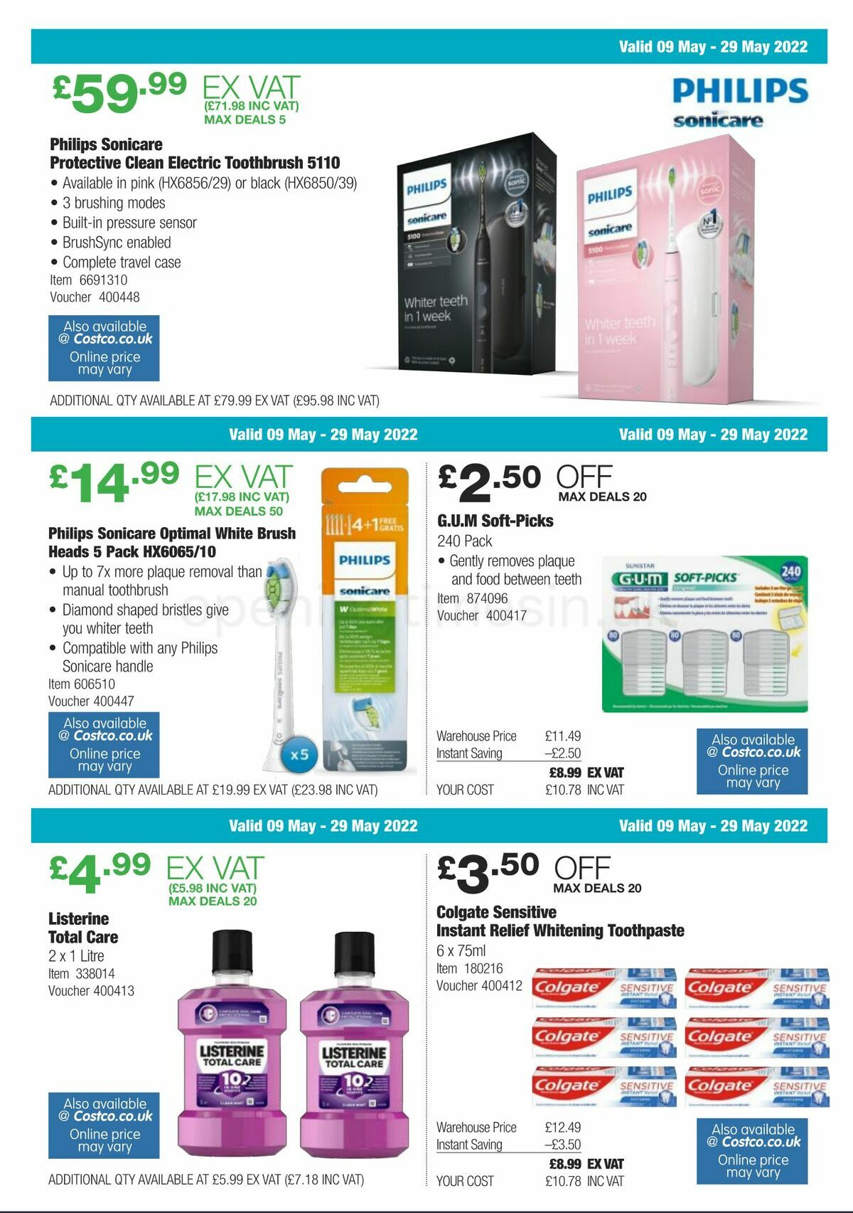 Costco Scotland & Wales Offers from 9 May